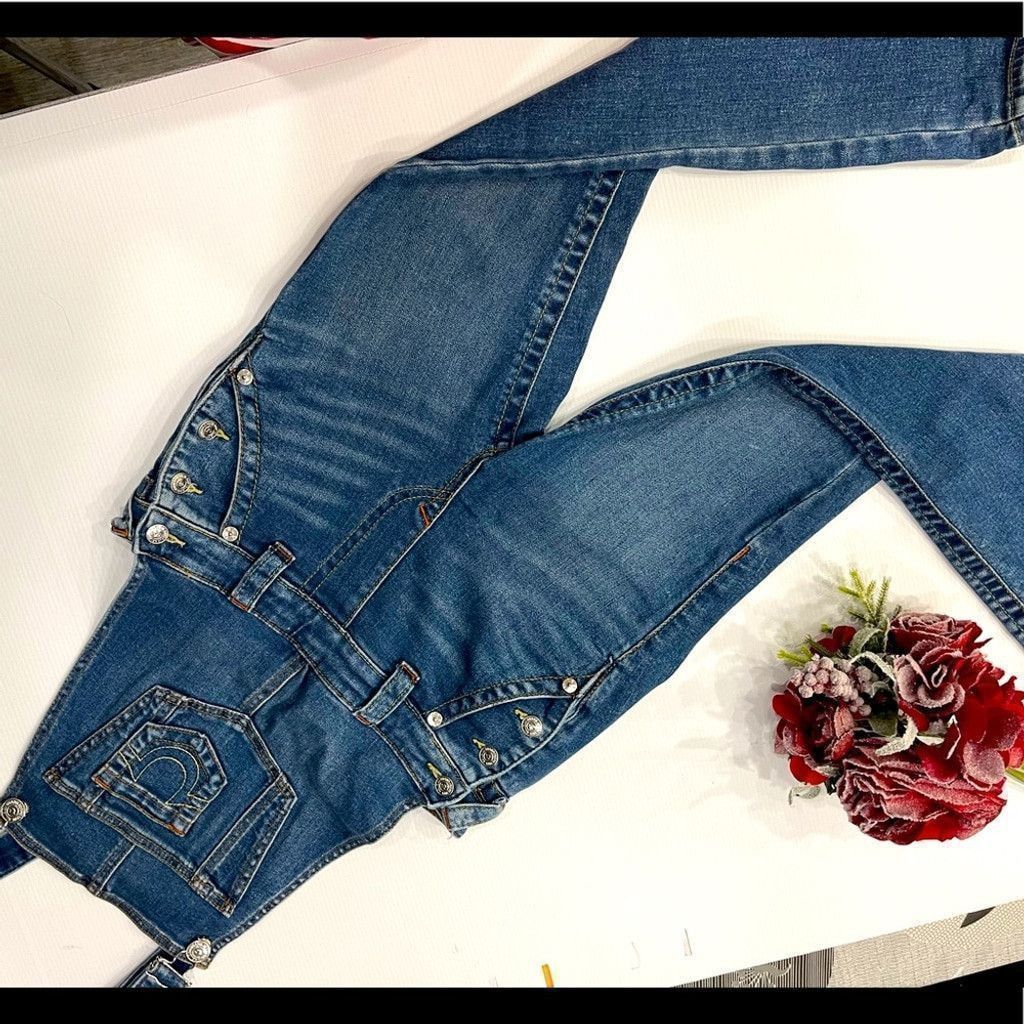 True Religion True Religion Hall Mid Capri Blue Jeans Overall Size S Size US 30 / EU 46 - 1 Thumbnail