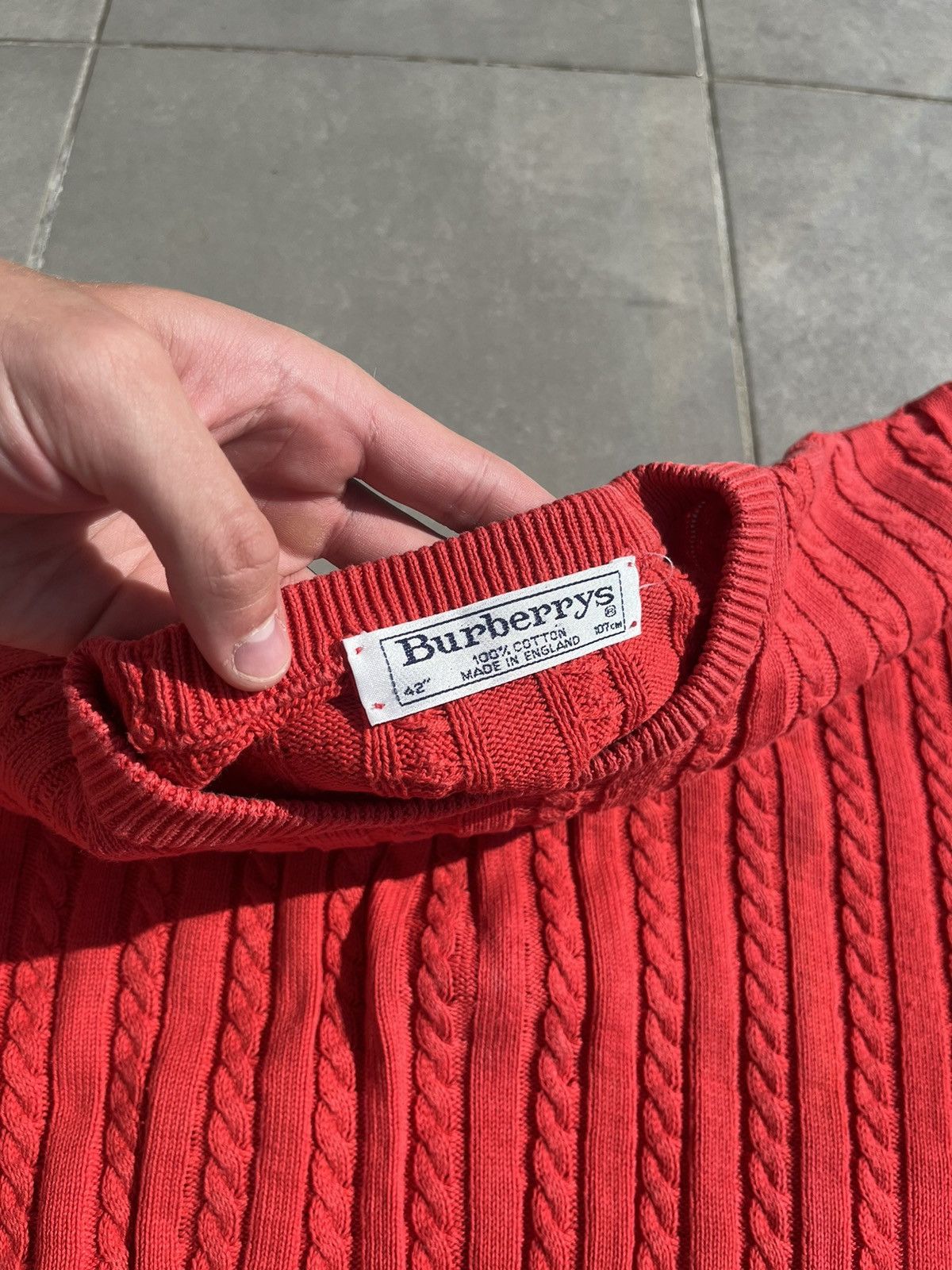 Burberry × Vintage Vintage Burberrys Red Jumper Sweater Size US L / EU 52-54 / 3 - 5 Thumbnail
