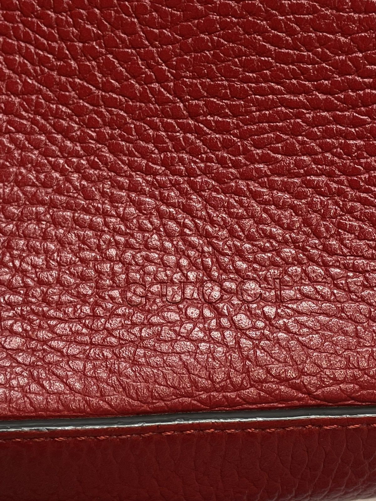 Gucci Gucci Red Leather Kingsnake Print Camera Bag Size ONE SIZE - 8 Thumbnail