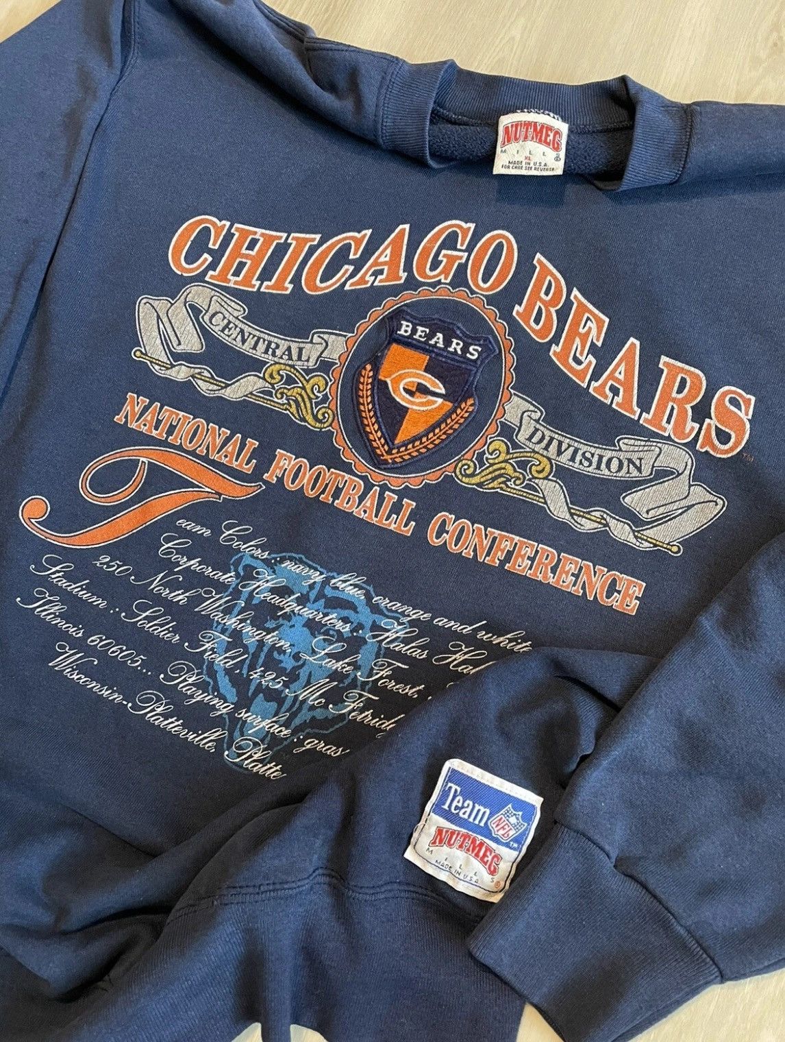 Nutmeg Vintage Nutmeg Chicago Bears Crewneck Sweater Men XL USA Size US XL / EU 56 / 4 - 2 Thumbnail