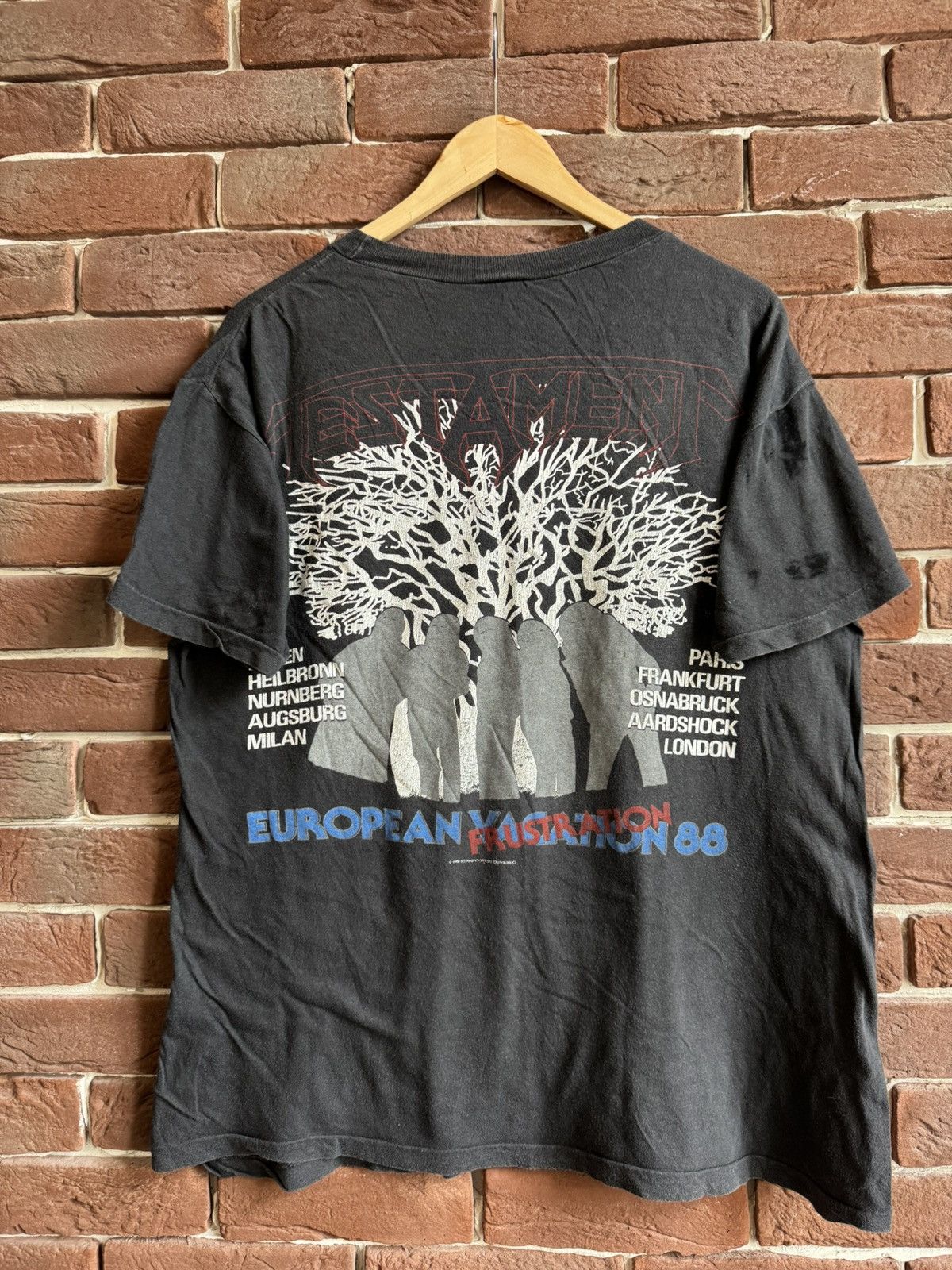 Band Tees Vintage 1988 TESTAMENT Euro Tour Metal Band T Shirt Large Size US L / EU 52-54 / 3 - 2 Thumbnail