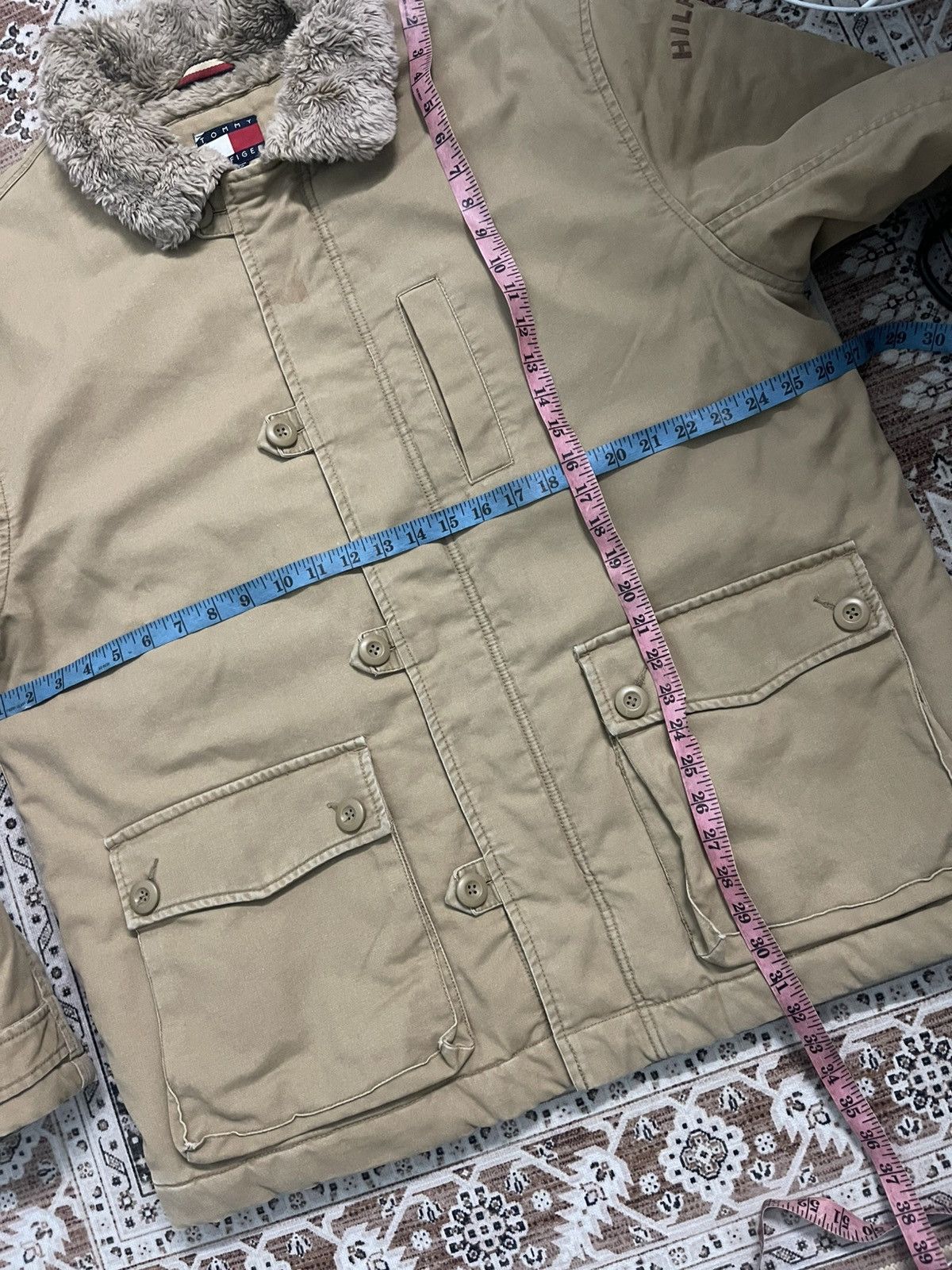 Tommy Hilfiger Vintage Tommy Hilfiger Winter Deck Jacket /Big Flag Back Hit Size US XL / EU 56 / 4 - 12 Thumbnail