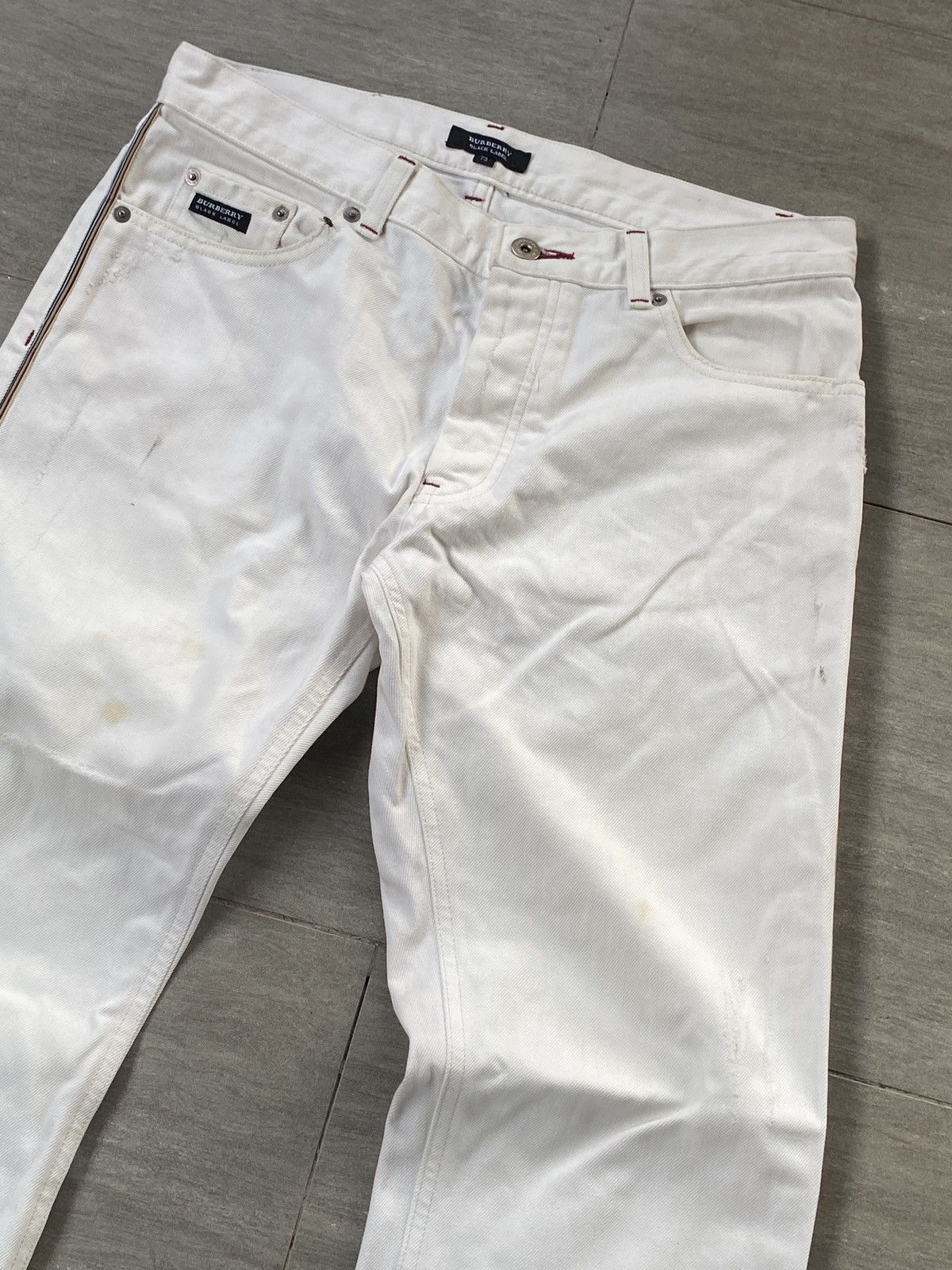 Burberry Vintage Burberry Black Label Minor Distressed white denim Size US 32 / EU 48 - 3 Thumbnail