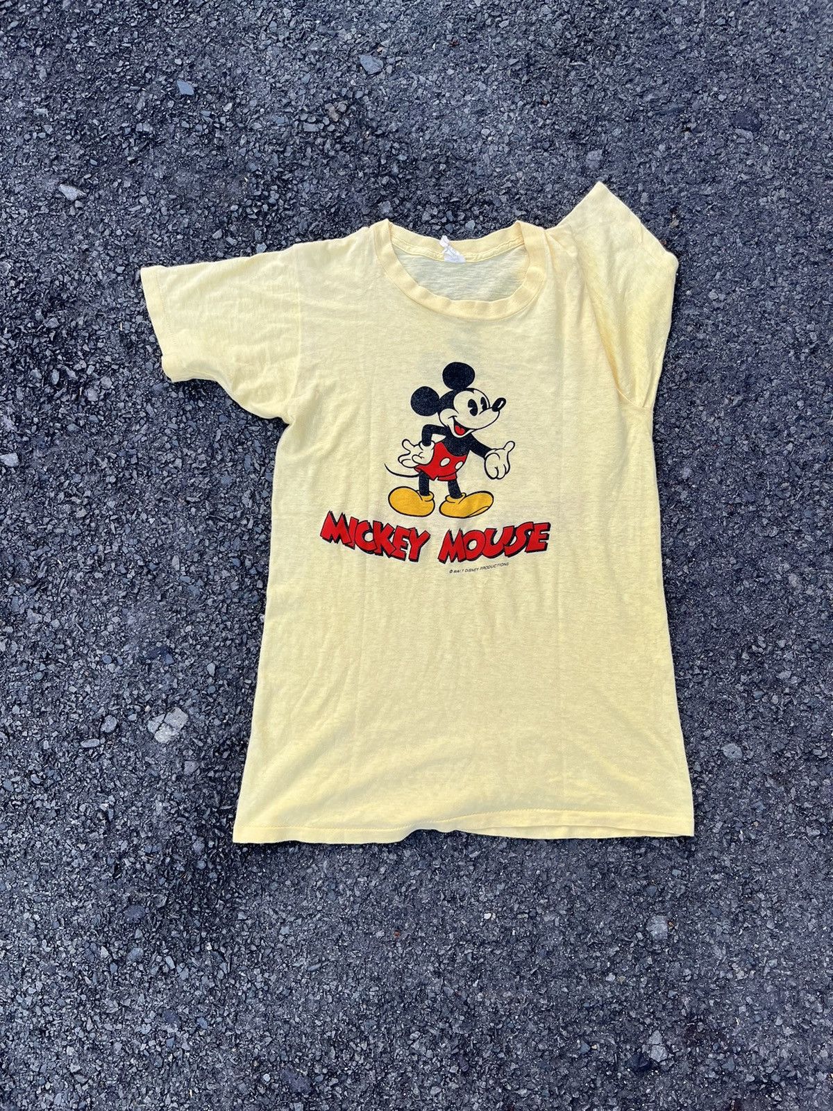 Band Tees × Mickey Mouse × Vintage 70's MICKEY MOUSE DOUBLE SIDE Size US M / EU 48-50 / 2 - 2 Thumbnail