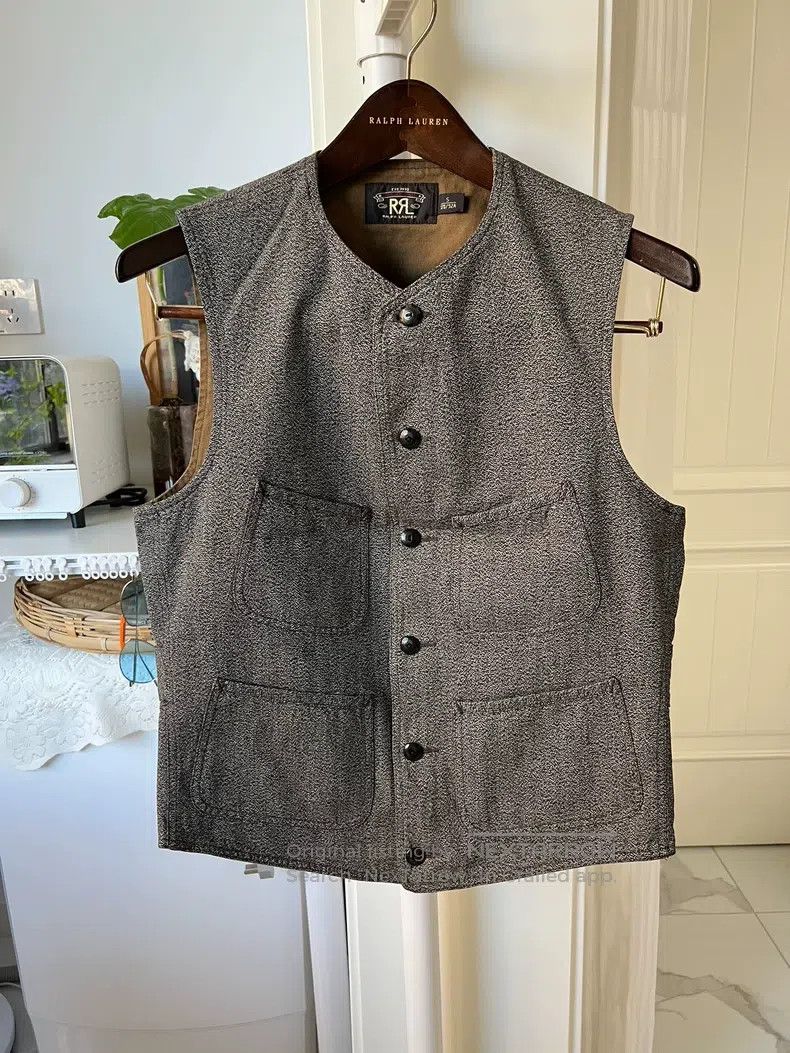 RRL Ralph Lauren RRL Ralph Lauren Four bags of light gray pepper salt vest Size US S / EU 44-46 / 1 - 1 Thumbnail