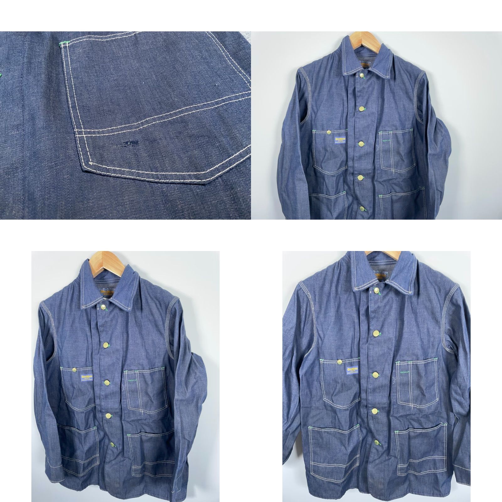 Vintage VINTAGE OshKosh B'gosh Denim Chore Jacket Men 42 Long Blue Union Made Unlined Jeans Jacket Hipster Retro Size US XS / EU 42 / 0 - 9 Thumbnail