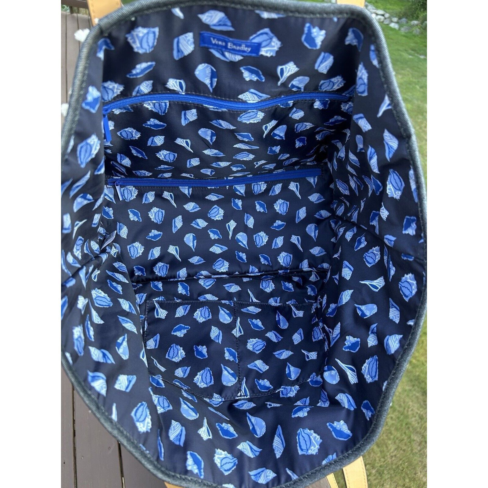 Other Vera Bradley Women’s Shoulder Bag, Cool Stripe Large Fringed Size ONE SIZE - 4 Thumbnail