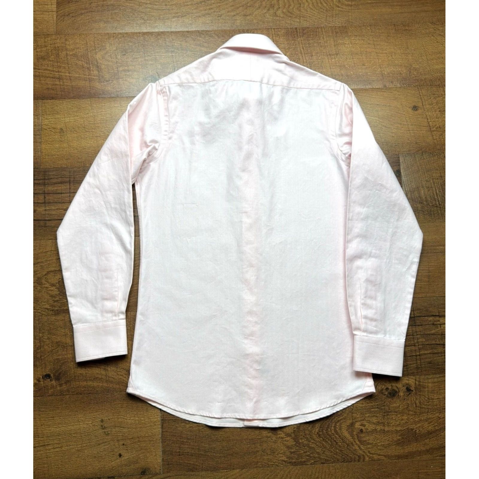 Pinko Spier & Mackay Dress Shirt Oxford Cotton Button Down 16-35 Pink Herringbone Long Sleeve 100% Cotton Mens Regular Size 16 Neck 16 in Size US L / EU 52-54 / 3 - 5 Thumbnail