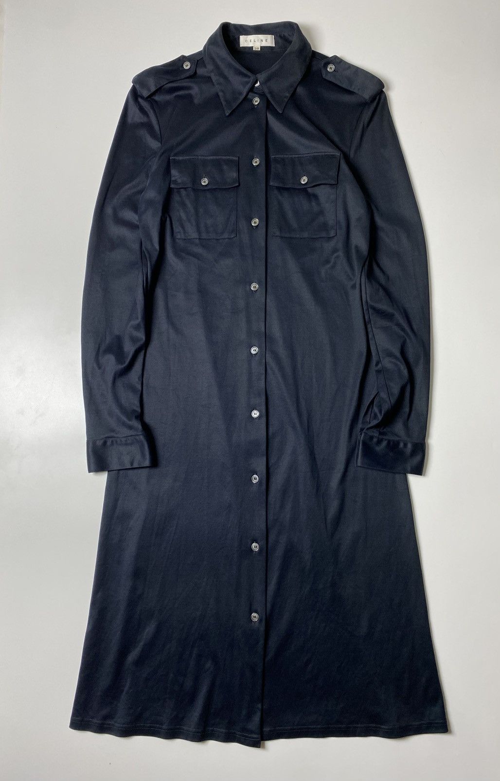 Celine CELINE UTILITY BUTTON DOWN MIDI DRESS Size XS / US 0-2 / IT 36-38 - 1 Thumbnail