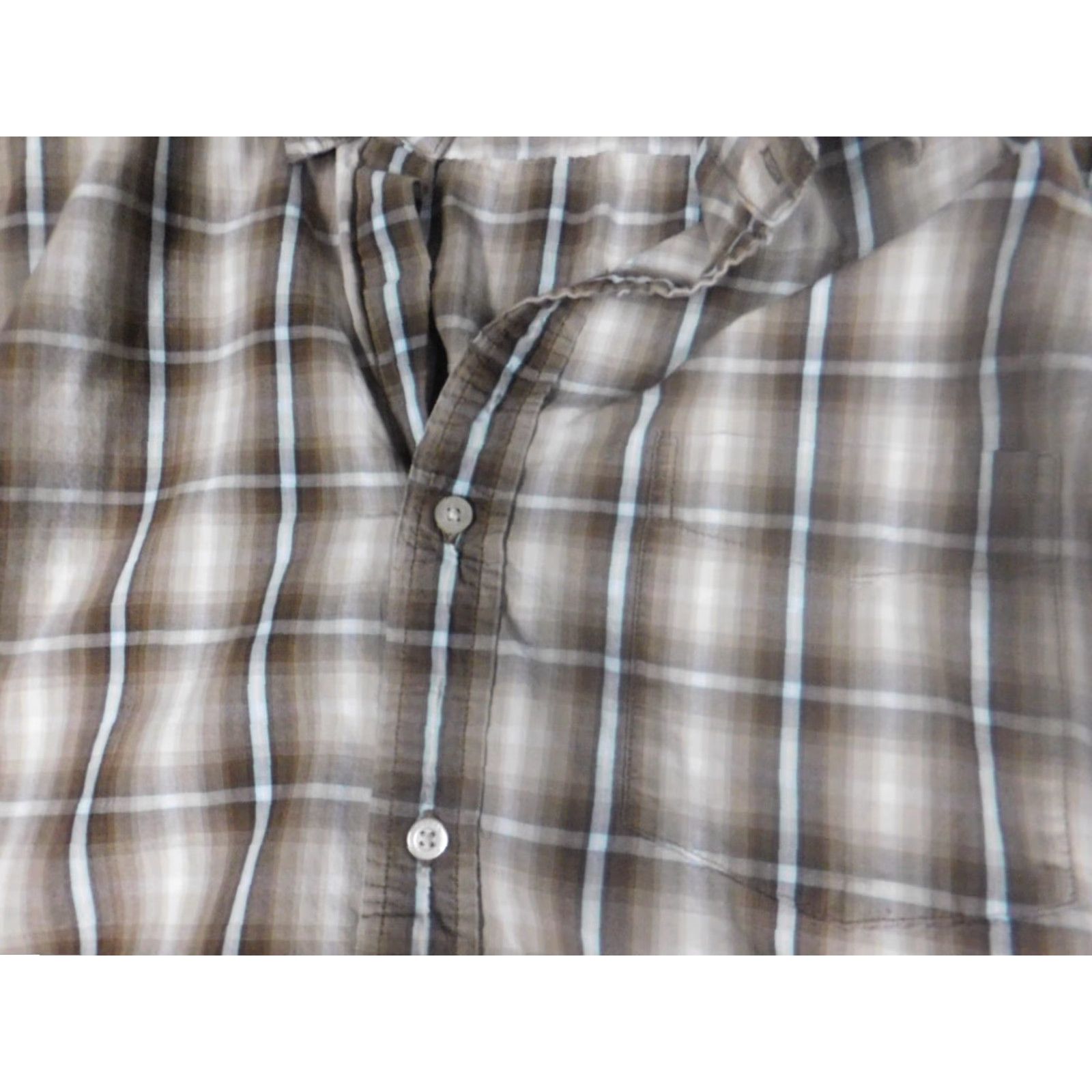 Vintage Urban Pipeline Shirt Large L Brown Plaid Button-Down Mens short sleeve Collar Oxford Pocketed Size US L / EU 52-54 / 3 - 6 Thumbnail