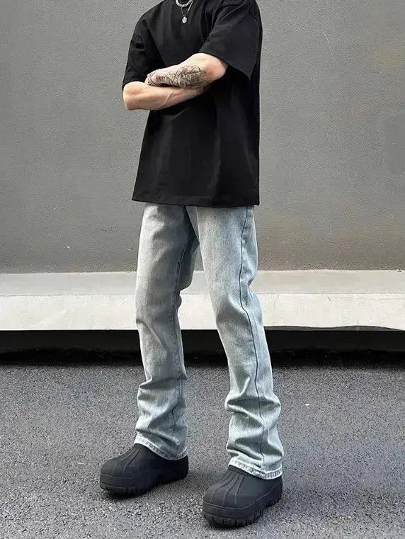 Japanese Brand Straight leg micro flared jeans Size US 30 / EU 46 - 6 Thumbnail