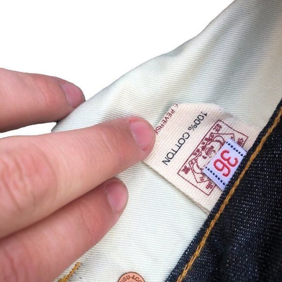 Evisu RARE Evisu Curved Leg Embroidered Jeans Size 36 Blue Size US 36 / EU 52 - 9 Thumbnail