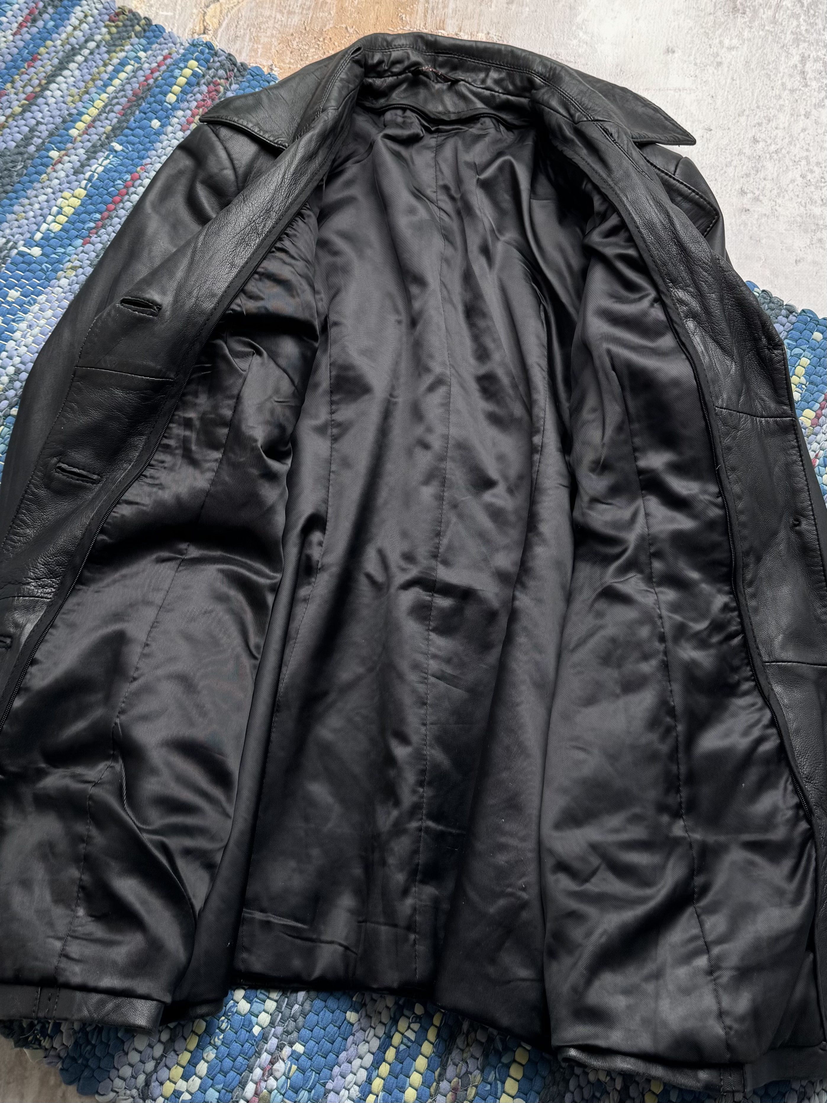 Vintage Vintage Genuine Leather Jacket Button Front Casual Coat Size L / US 10 / IT 46 - 5 Thumbnail