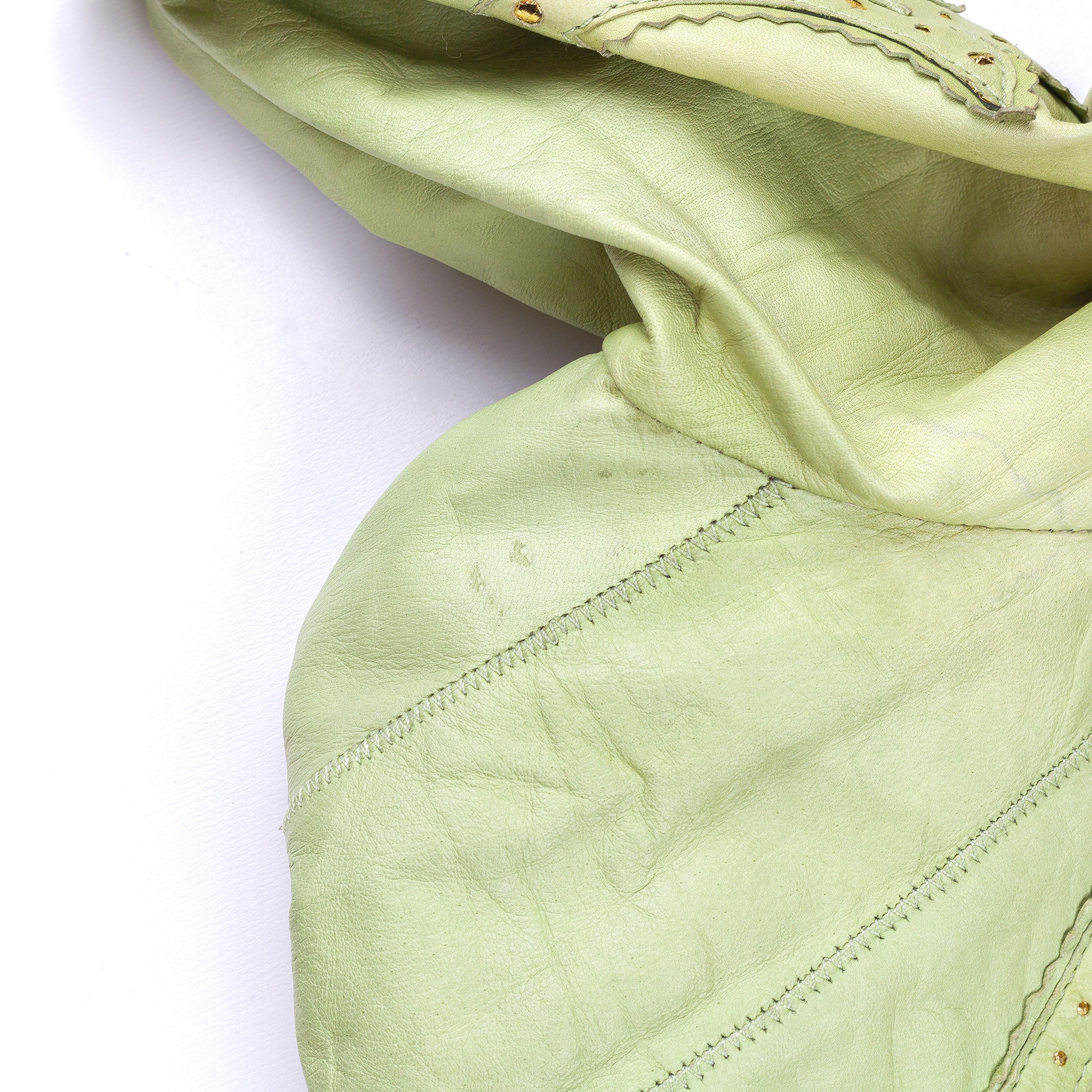 Roberto Cavalli Roberto Cavalli Western Green Leather Vintage Shirt (S) Size S / US 4 / IT 40 - 7 Thumbnail
