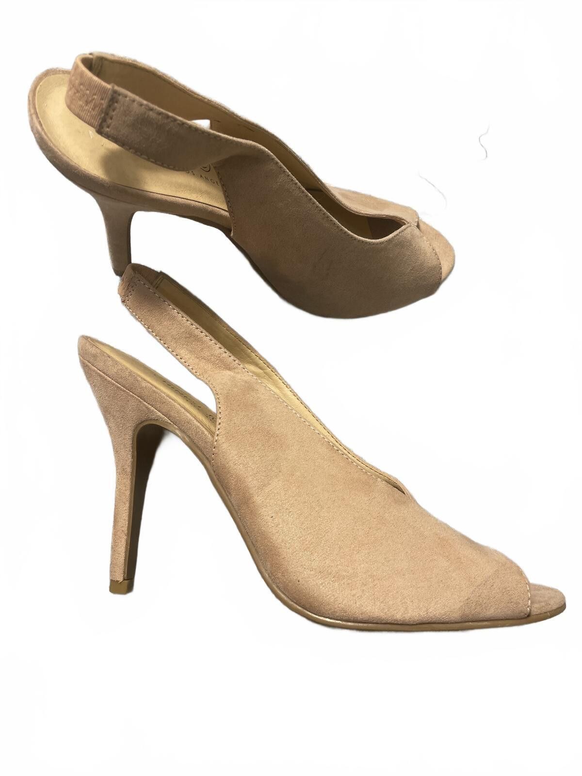 Other Chinese Laundry Women's Suede Peep Heels 8.5 Wedding Beige Size US 8.5 / IT 38.5 - 5 Thumbnail