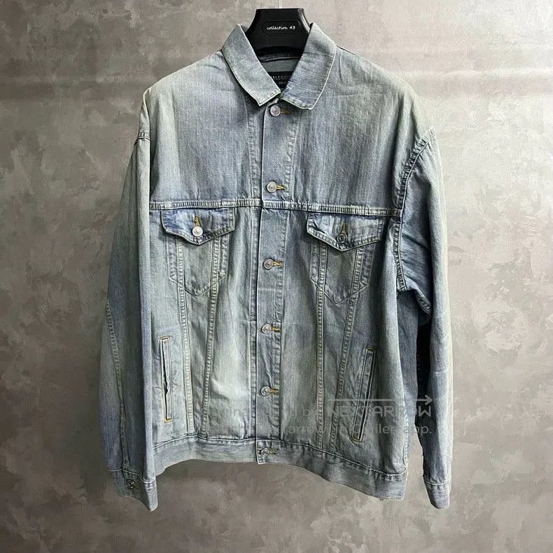 Balenciaga Balenciaga Blue Denim Jacket with Print. Size US XS / EU 42 / 0 - 2 Thumbnail