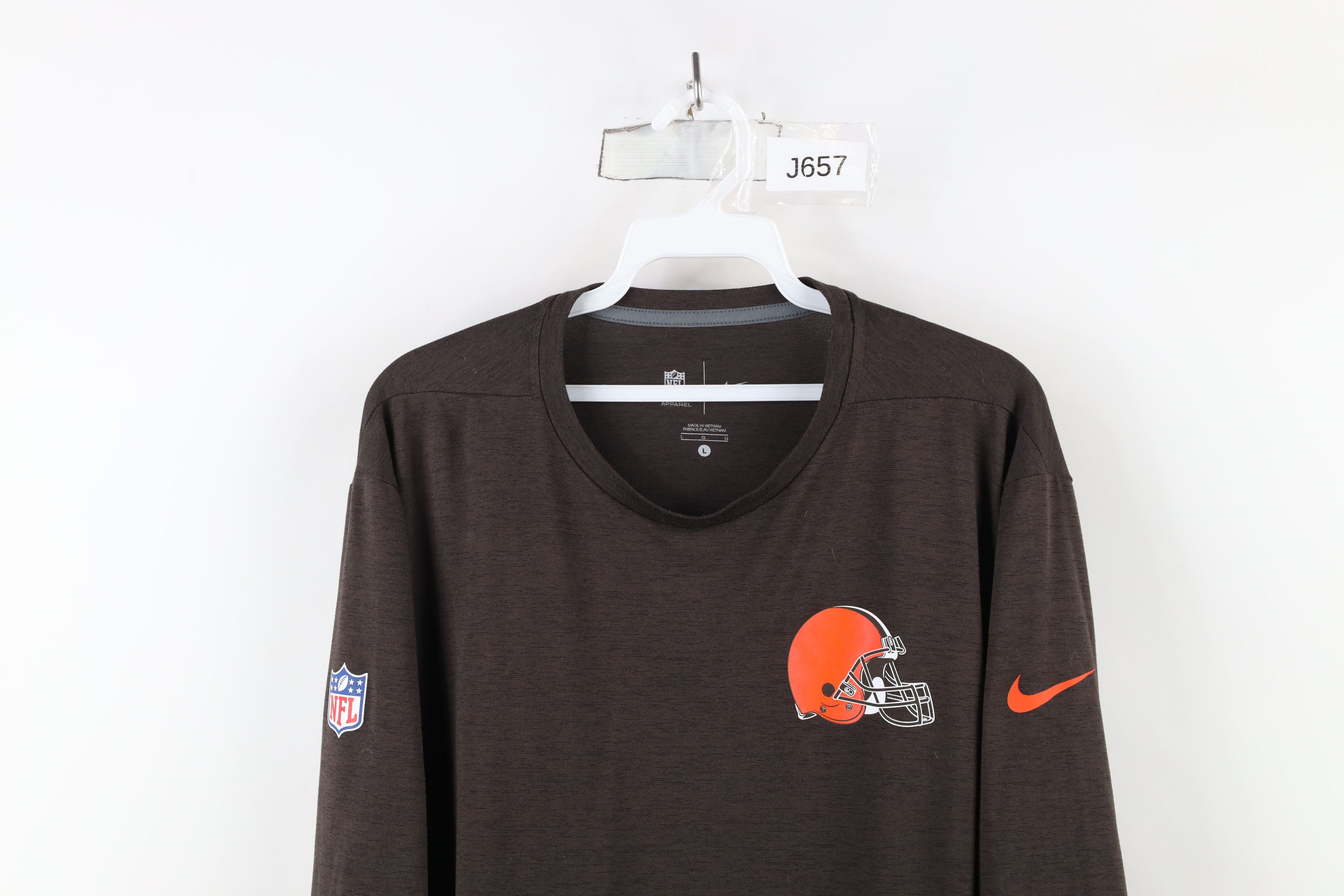 Nike × Vintage Nike On Field Browns Football Long Sleeve T-Shirt Brown Size US L / EU 52-54 / 3 - 2 Thumbnail