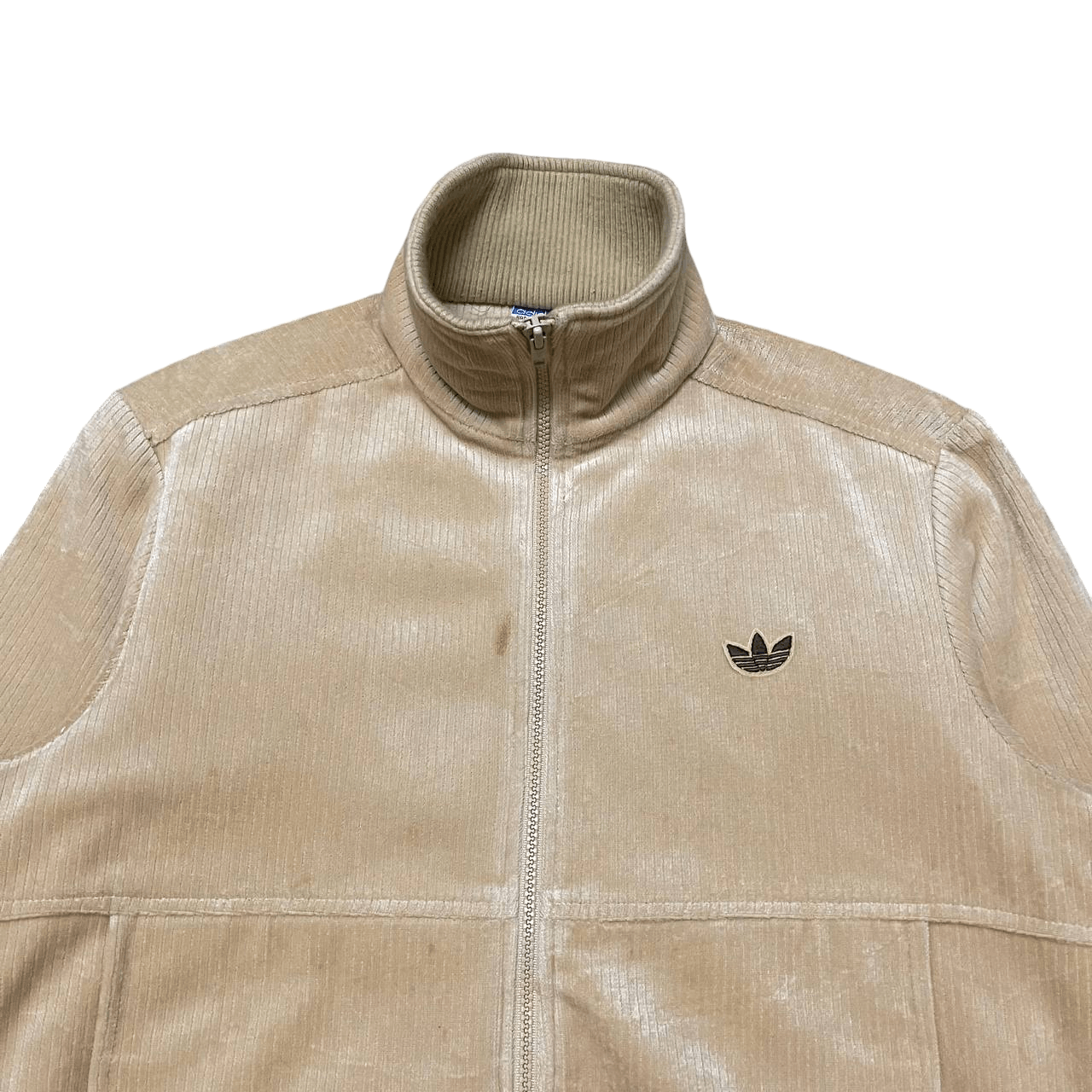 Adidas Vintage Adidas Trefoil Corduroy Zipper Jacket High Neck Size US M / EU 48-50 / 2 - 2 Thumbnail