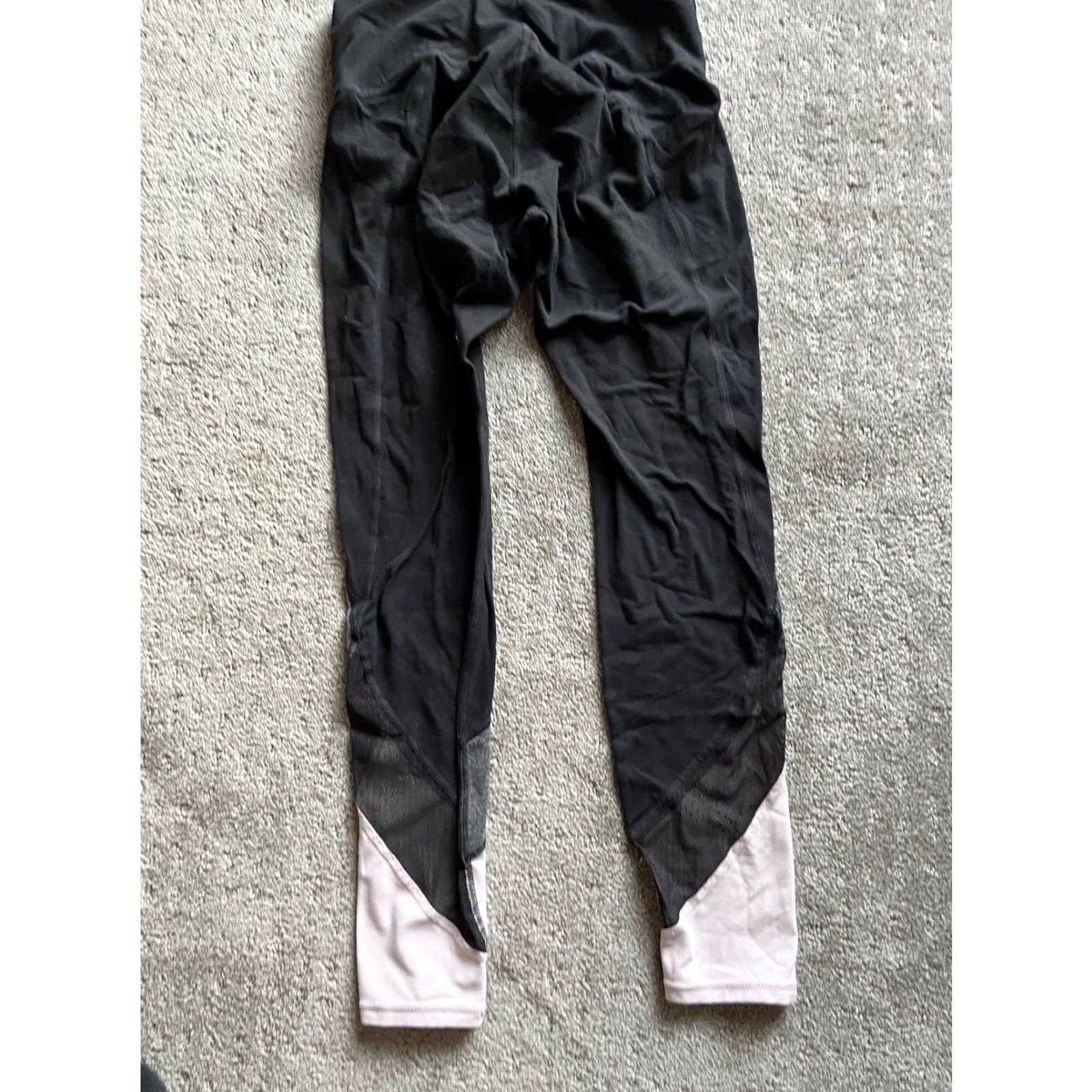 Athleta ATHLETA Black Striped Compression Leggings Women’s XS Activewear Size 26" / US 2 / IT 38 - 3 Thumbnail