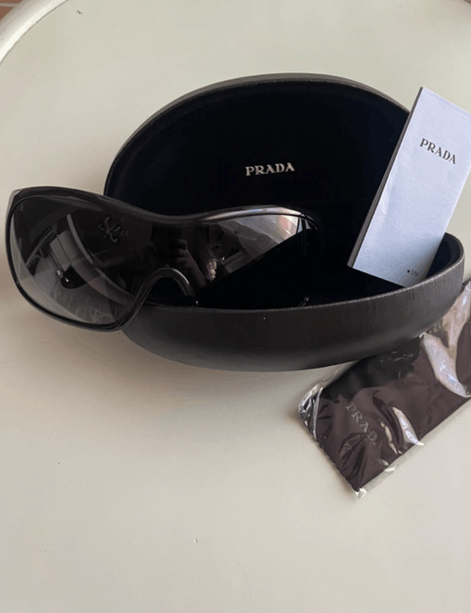 Prada PRADA Sunglasses Sport Metal Shield Oval Flame Star Size ONE SIZE - 3 Thumbnail