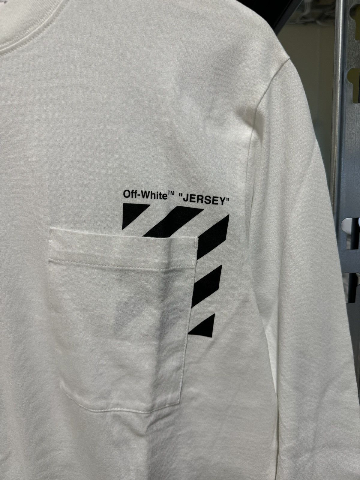 Off-White Off-White Pkt Diag Printed Long Sleeve T-Shirt NEW 475$ Size US S / EU 44-46 / 1 - 2 Thumbnail