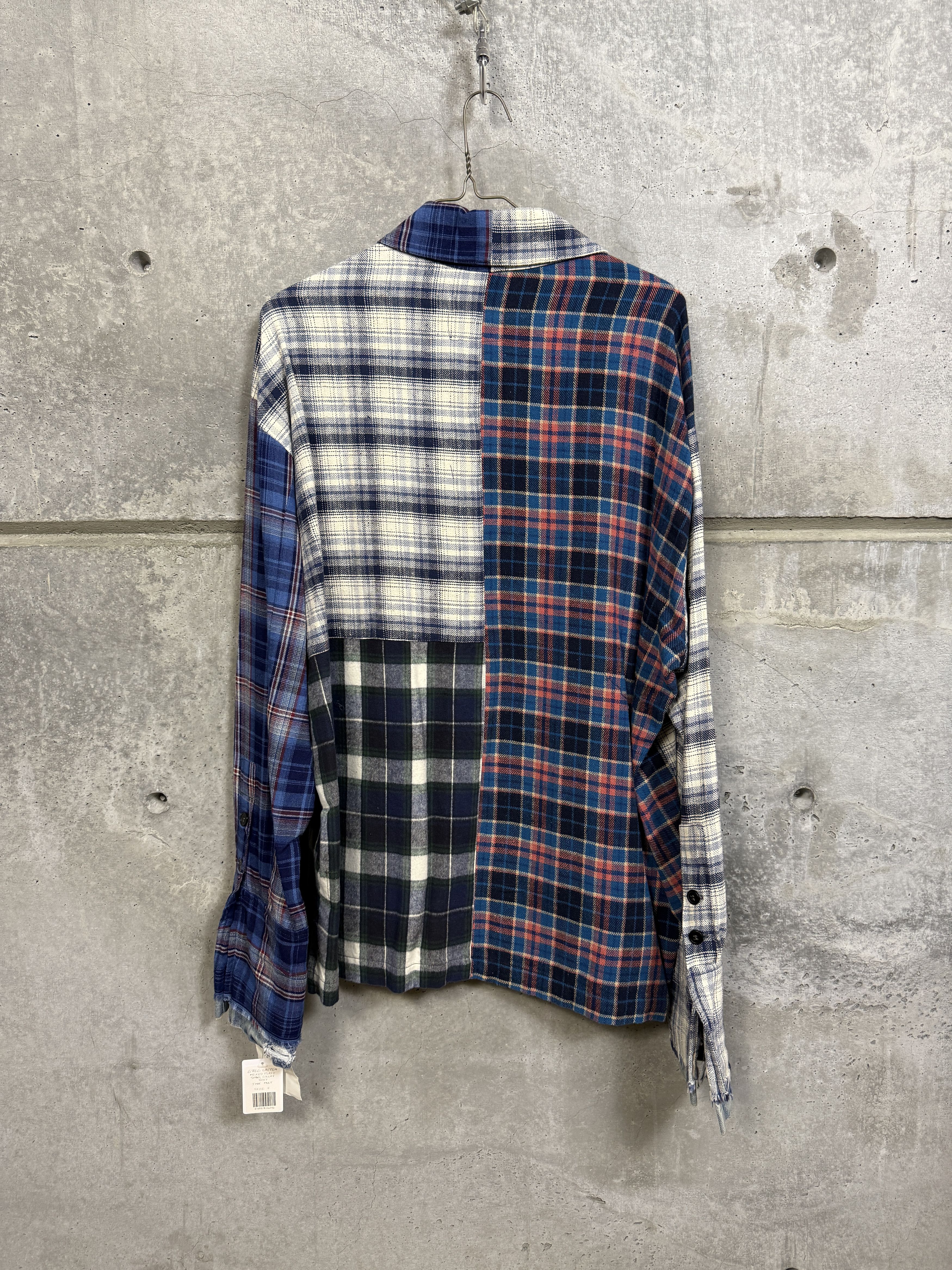 Greg Lauren $1050 Greg Lauren Mixed Plaid Shawl Collar Boxy Jacket Size US XL / EU 56 / 4 - 7 Thumbnail