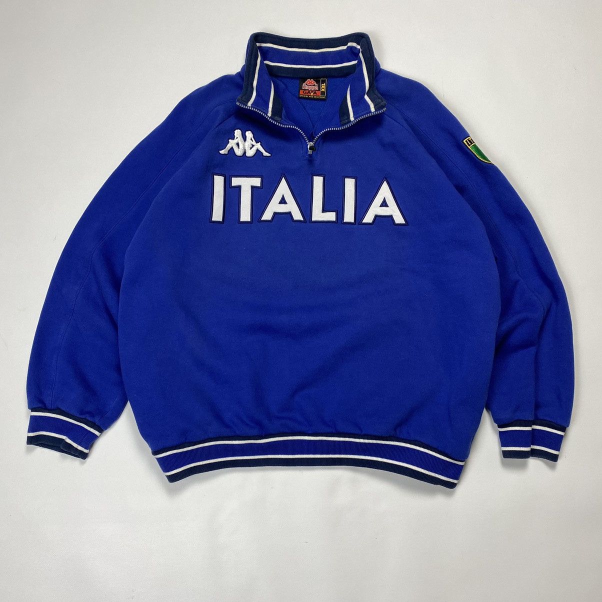 Kappa × Vintage Vintage Blokecore Kappa Italy 1/4 zip jacket sweatshirt Size US XXL / EU 58 / 5 - 2 Thumbnail