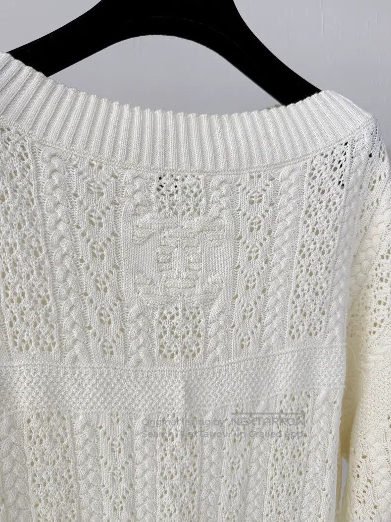 Chanel Chanel Beach series one-line collar mid-sleeved knitted sw Size XS / US 0-2 / IT 36-38 - 3 Thumbnail