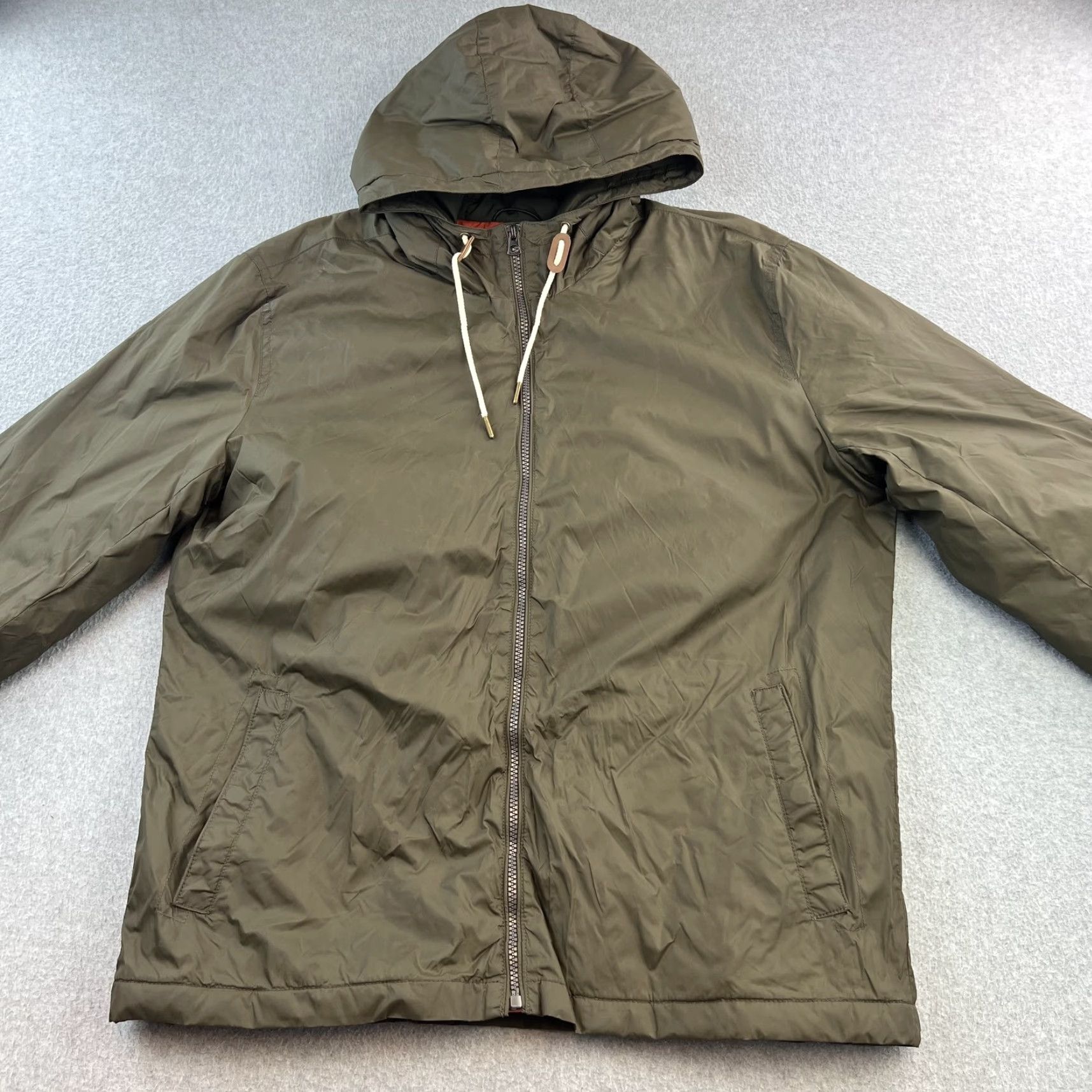 Lucky Brand Lucky Brand Jacket Mens L Green Hooded Full Zip Windbreaker Lightweight Coat Size US L / EU 52-54 / 3 - 4 Thumbnail
