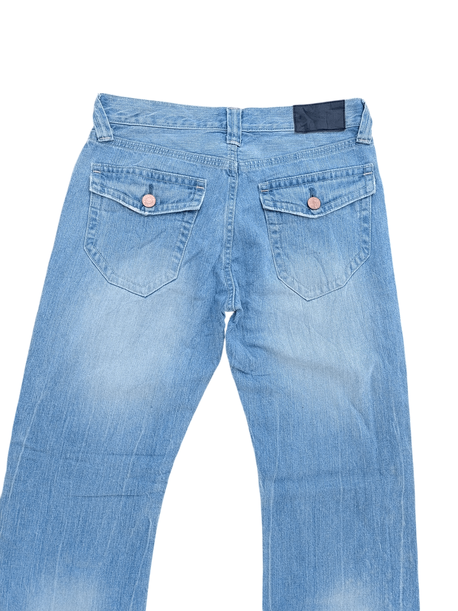 Japanese Brand 💥 Vintage 90s Style Uniqlo Washed Regular Fit Bootcut Jeans Size US 30 / EU 46 - 17 Thumbnail