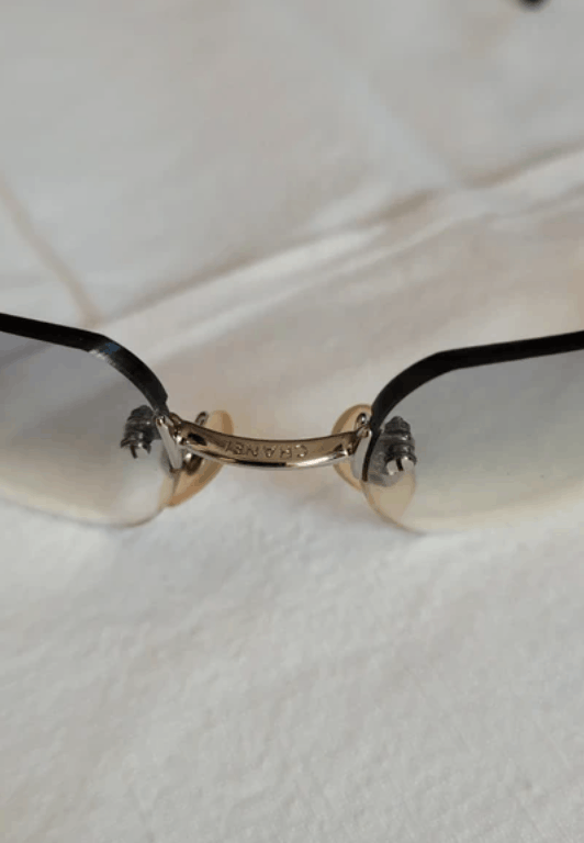 Chanel CHANEL Sunglasses 4017-D Mask Rimless Rhinestone Vintage Size ONE SIZE - 3 Thumbnail