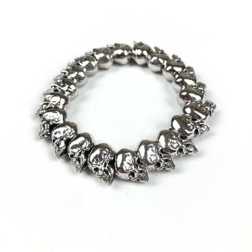 VIBE Skull Bracelet Punk Rock Y2K Size ONE SIZE - 5 Thumbnail
