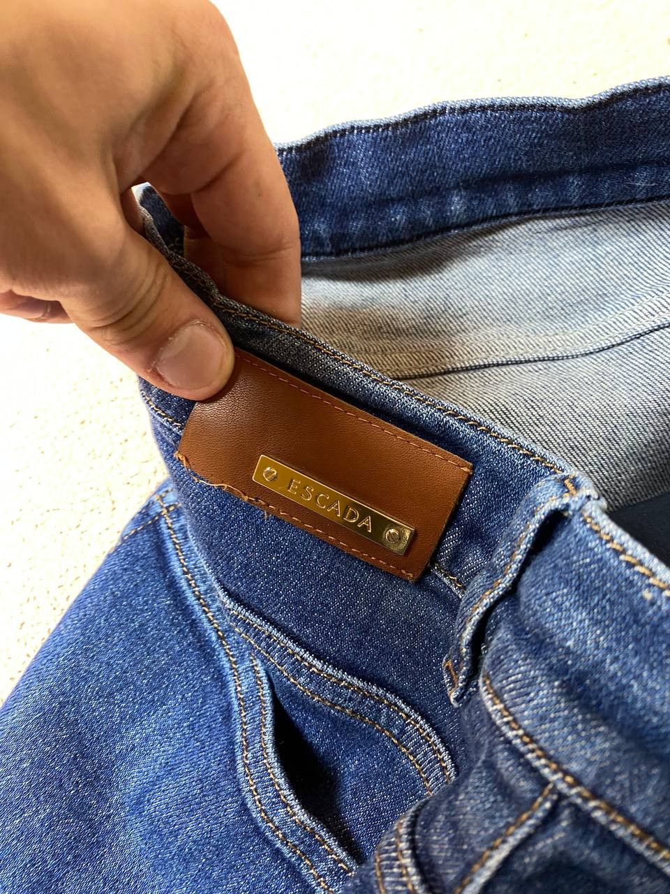 Escada × Vintage Vintage Y2K faded blue washed baggy wide leg jeans Size 40" / US 18 - 6 Thumbnail