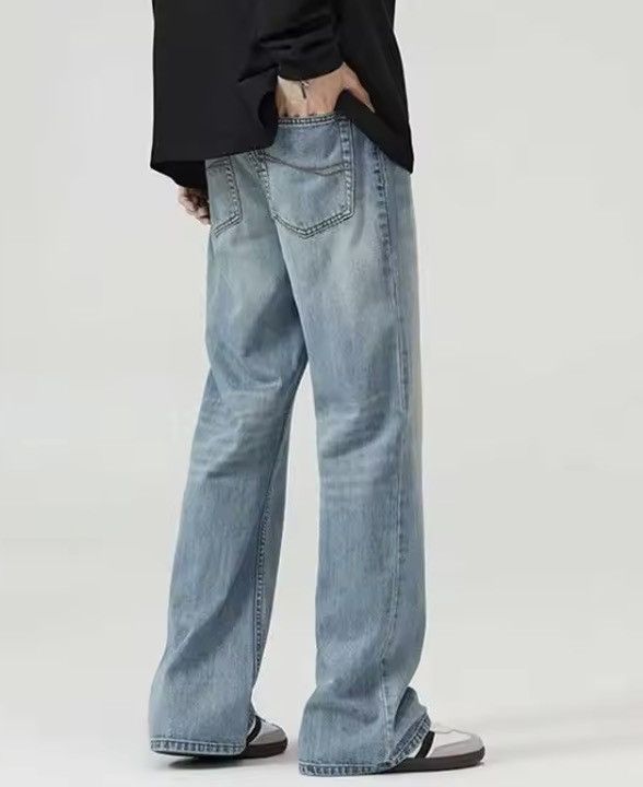 Japanese Brand Washed light blue bootcut jeans Size US 33 - 2 Thumbnail