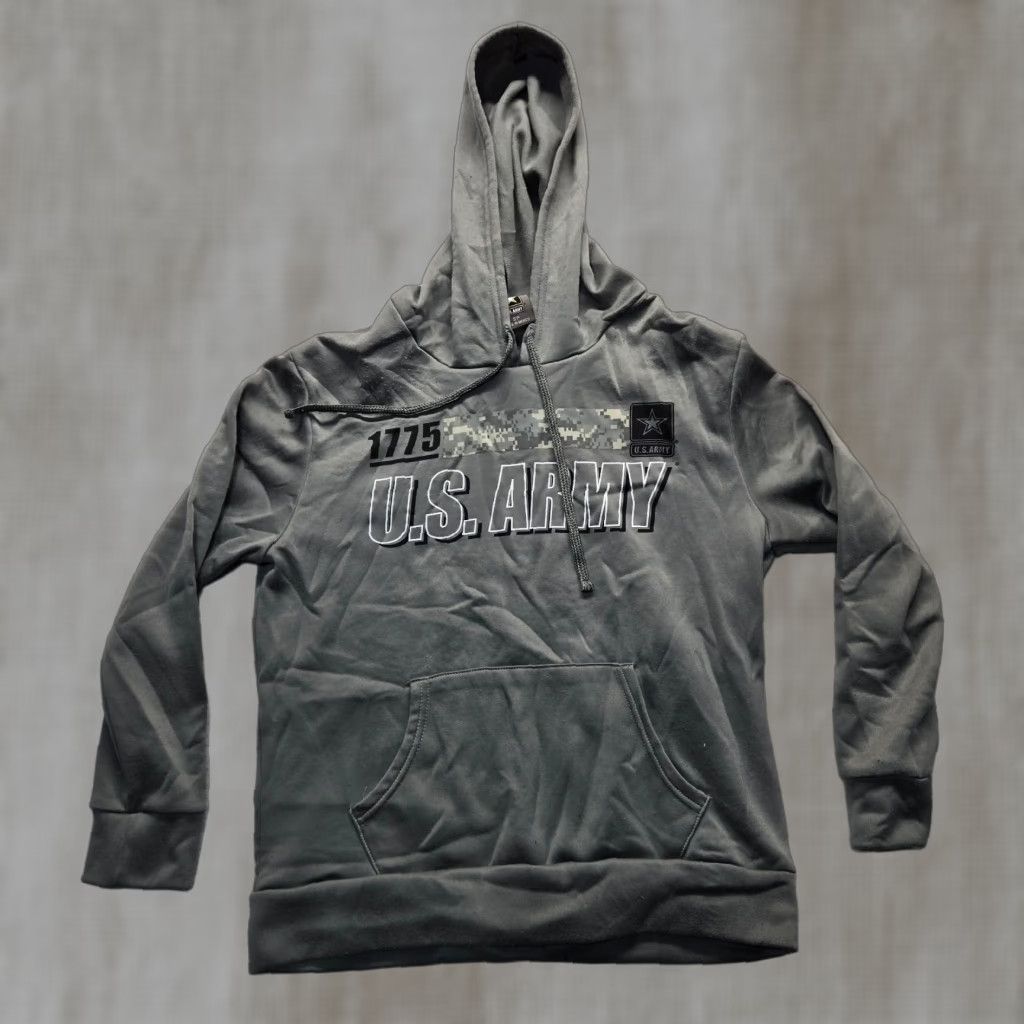 Greats US Army Hoodie Mens S Black Logo Graphic Print Pullover Unisex Adult Small Sweatshirt Geared for All Seasons Size US S / EU 44-46 / 1 - 1 Thumbnail