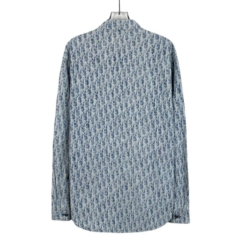 Dior Dior Size 38 Blue logo jacquart full printed cotton lapel s Size US XS / EU 42 / 0 - 2 Thumbnail