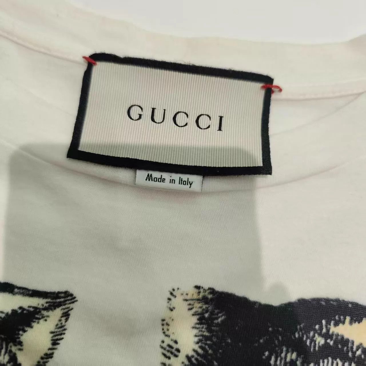 Gucci Gucci Animal Logo Print White Crewneck T-shirt Size S / US 4 / IT 40 - 3 Thumbnail