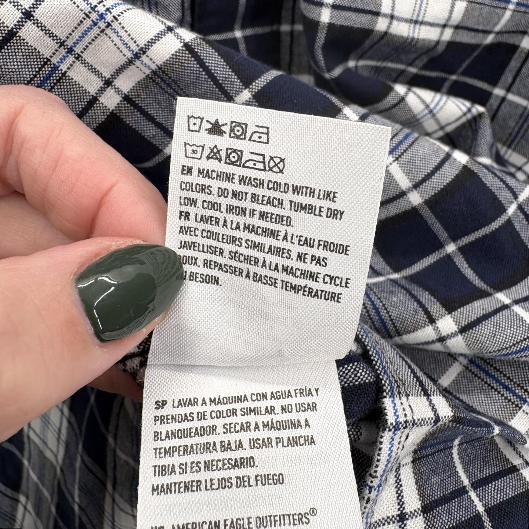 American Eagle Outfitters American Eagle Outfitters Shirt Mens Medium Plaid Blue White Classic Button-Down Casual Size US M / EU 48-50 / 2 - 7 Thumbnail