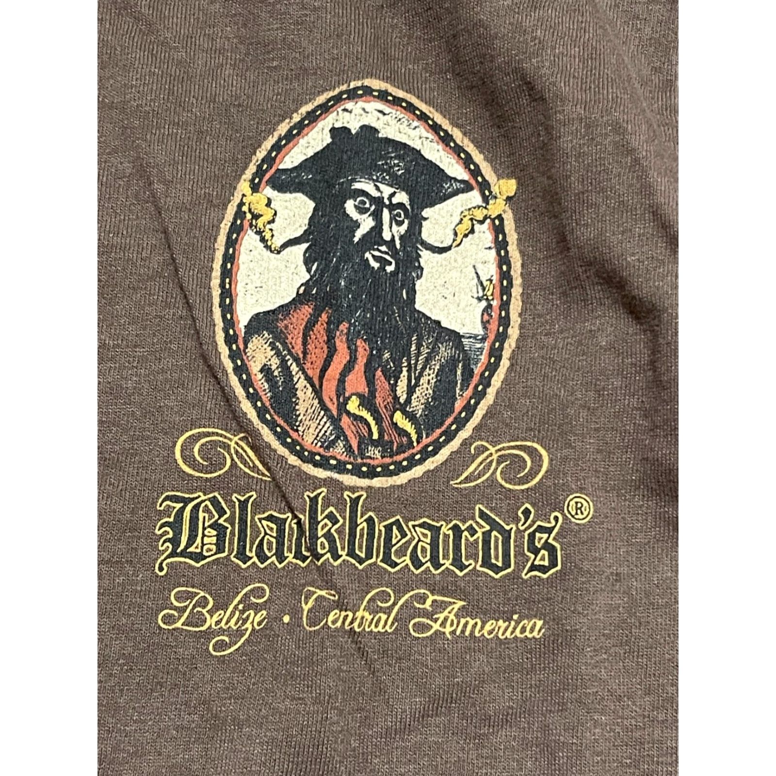 Vintage Blackbeard Shirt Men S Brown "Black Beard Tattoo Parlor" T-Shirt Size US S / EU 44-46 / 1 - 5 Thumbnail