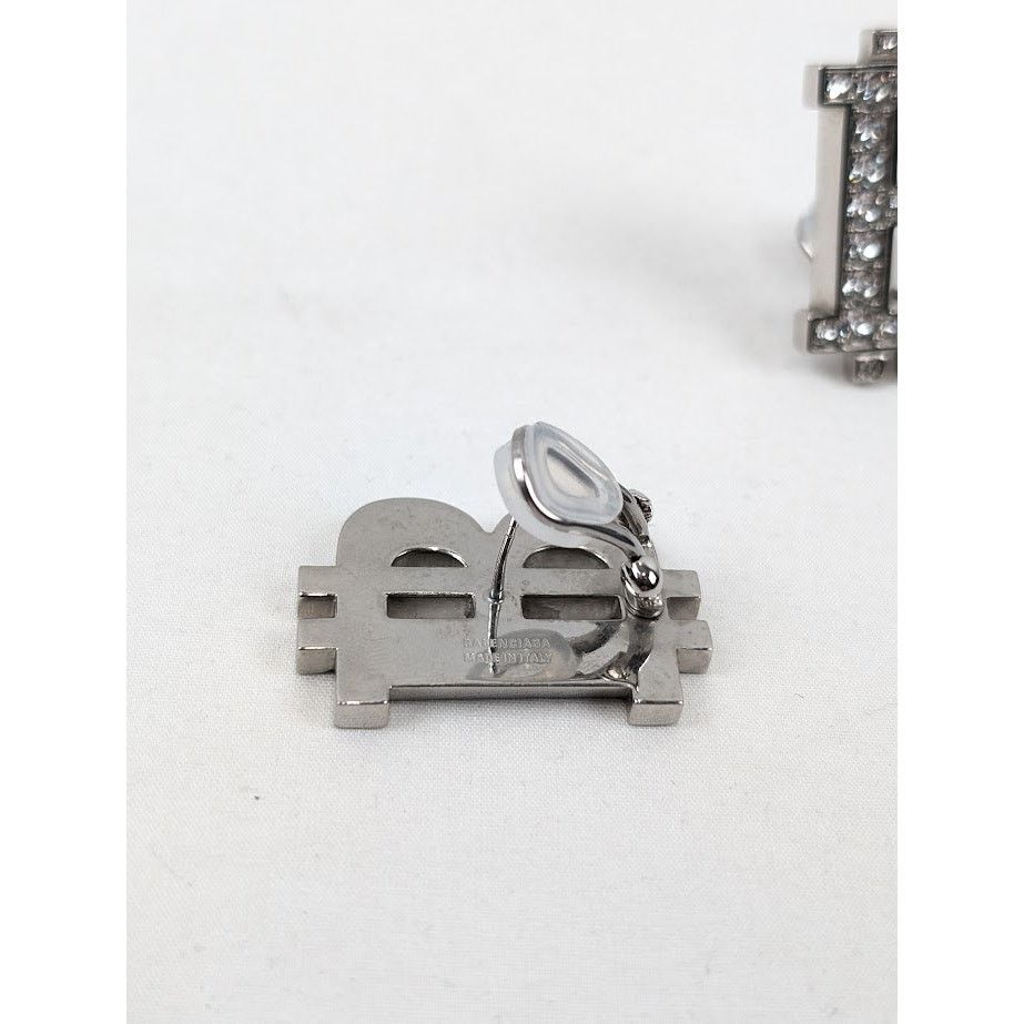 Balenciaga o1rshd1 Size:OS / Coin Earrings Brass & Glass Silver/Crystal Size ONE SIZE - 5 Thumbnail