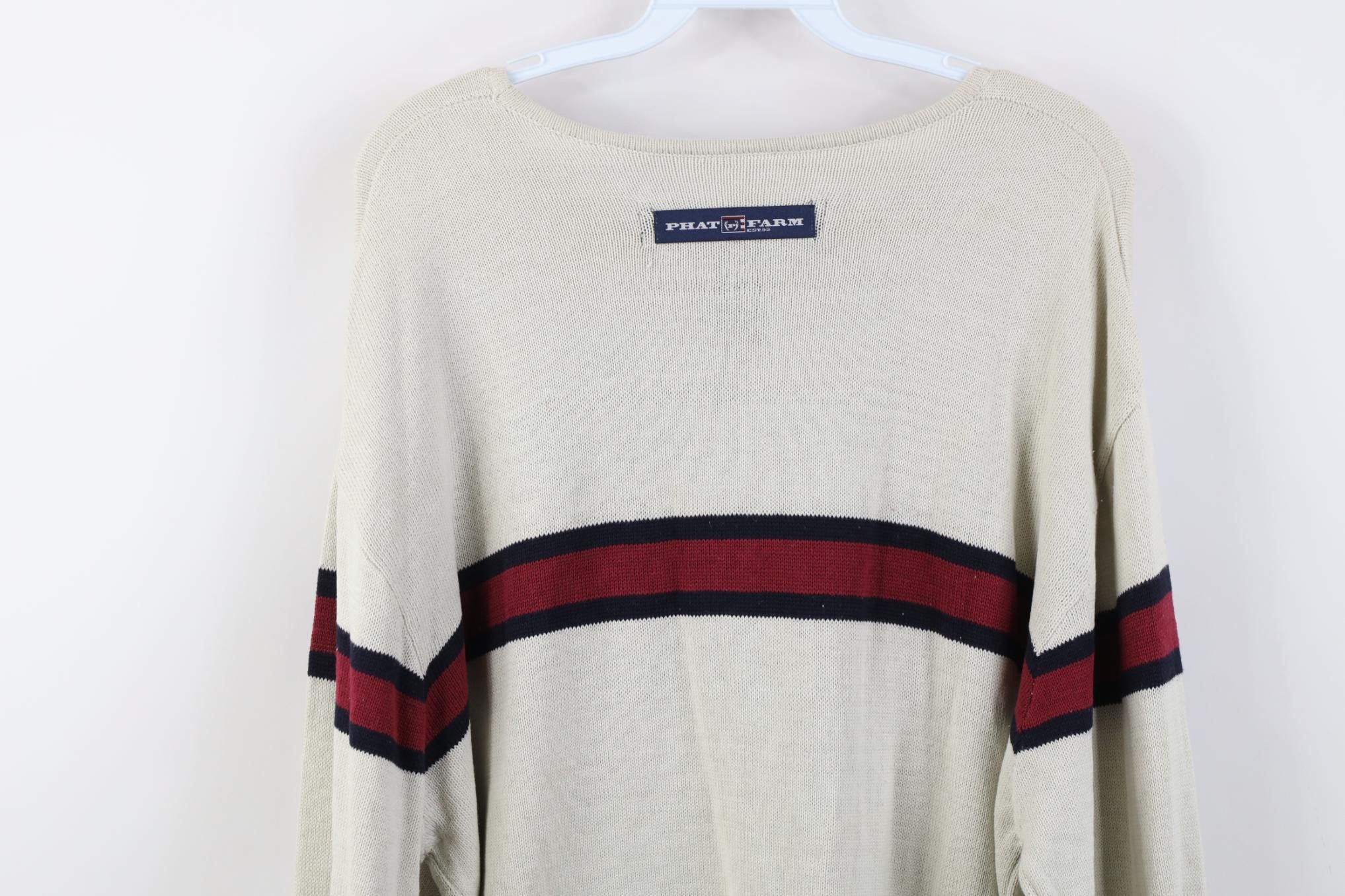 Phat Farm Deadstock Vintage 90s Y2K Phat Farm Script Marled Sweater Size US XL / EU 56 / 4 - 13 Thumbnail