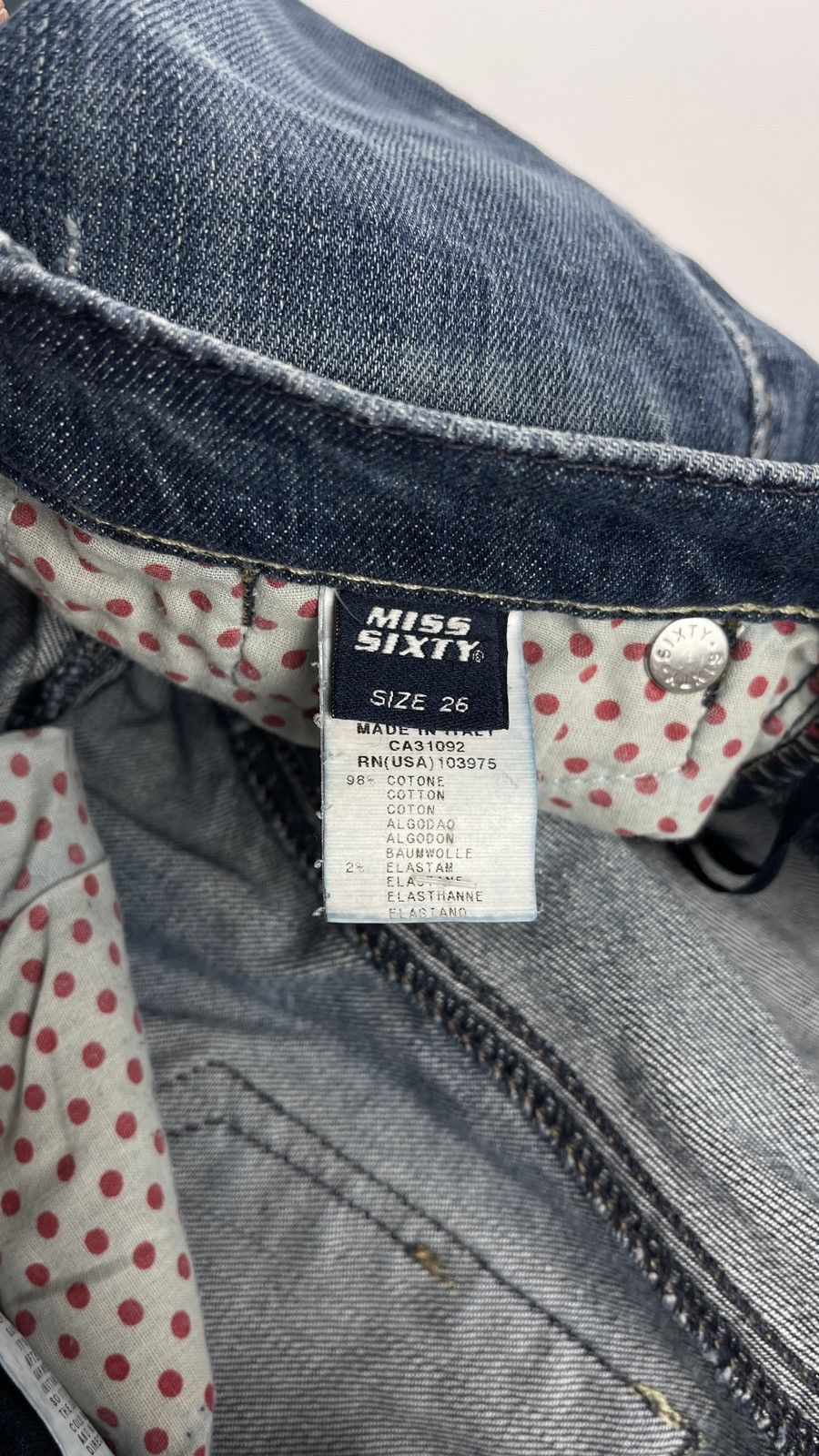 Miss Sixty × Vintage Vtg Y2K Miss Sixty Size 28x27 Low Rise Jeans Size 28" / US 6 / IT 42 - 12 Thumbnail