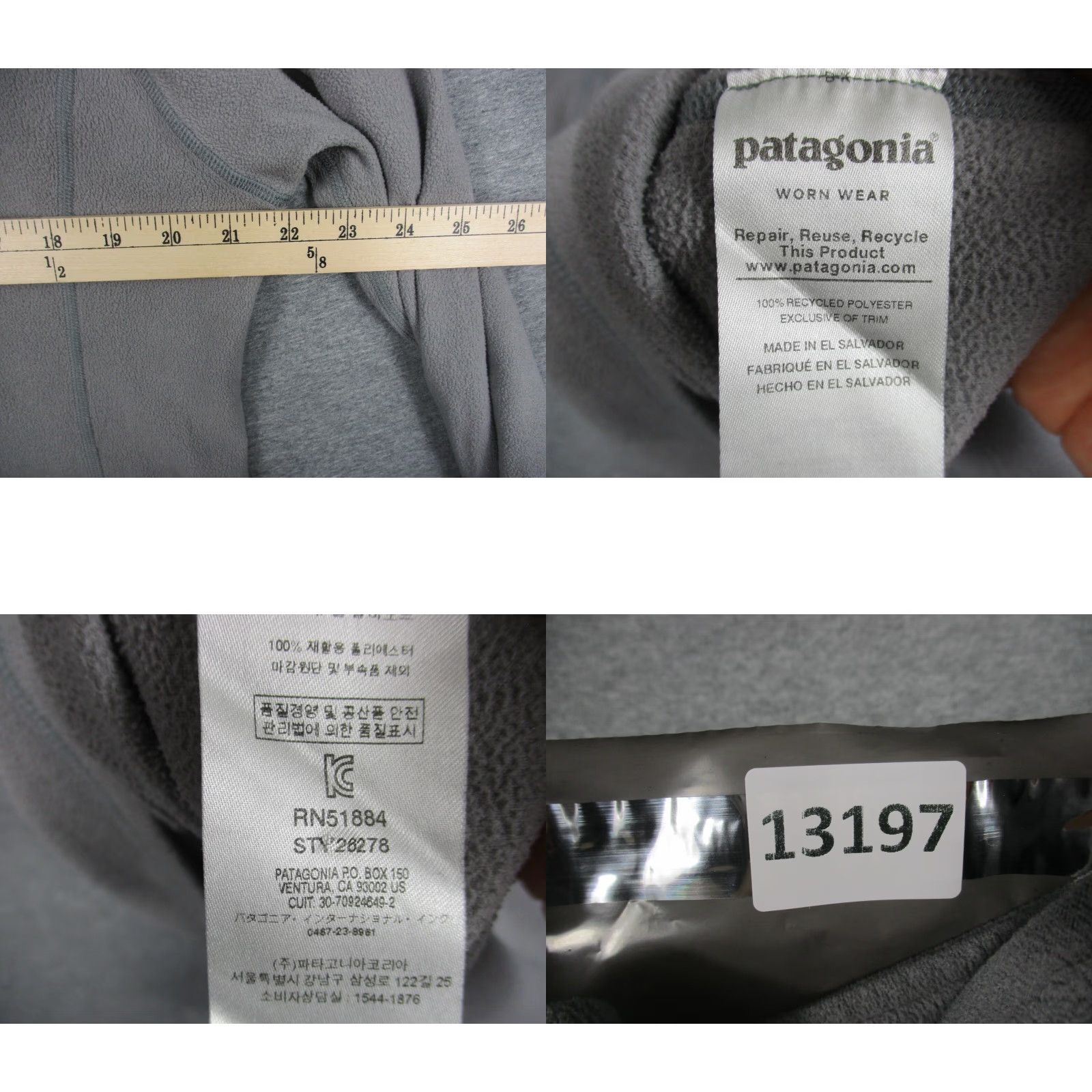 Patagonia Patagonia Pullover Sweater 1/4 Zip Fleece Gray Logo Womens XL Pullover Mock Neck Regular] Size XL / US 12-14 / IT 48-50 - 8 Thumbnail