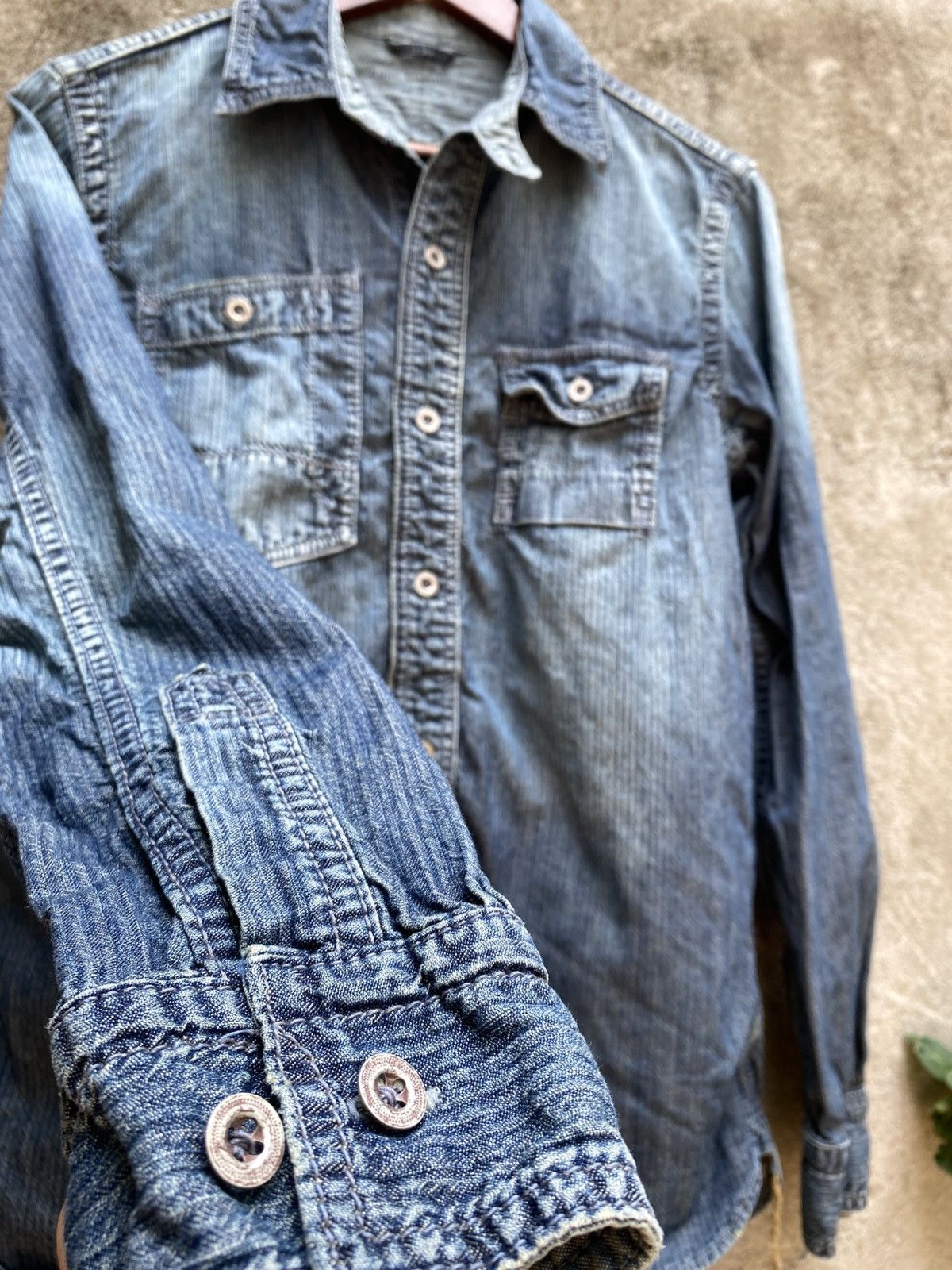 GOA Japanese GOA Vintage Worker Denim Shirt Size US S / EU 44-46 / 1 - 3 Thumbnail