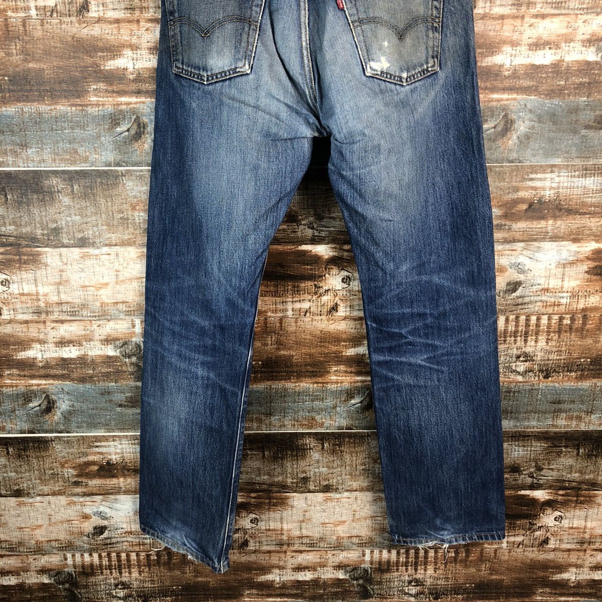 Levi's 501 Levis Blue Distressed ripped Denim Pants #A1443 Size US 30 / EU 46 - 16 Thumbnail