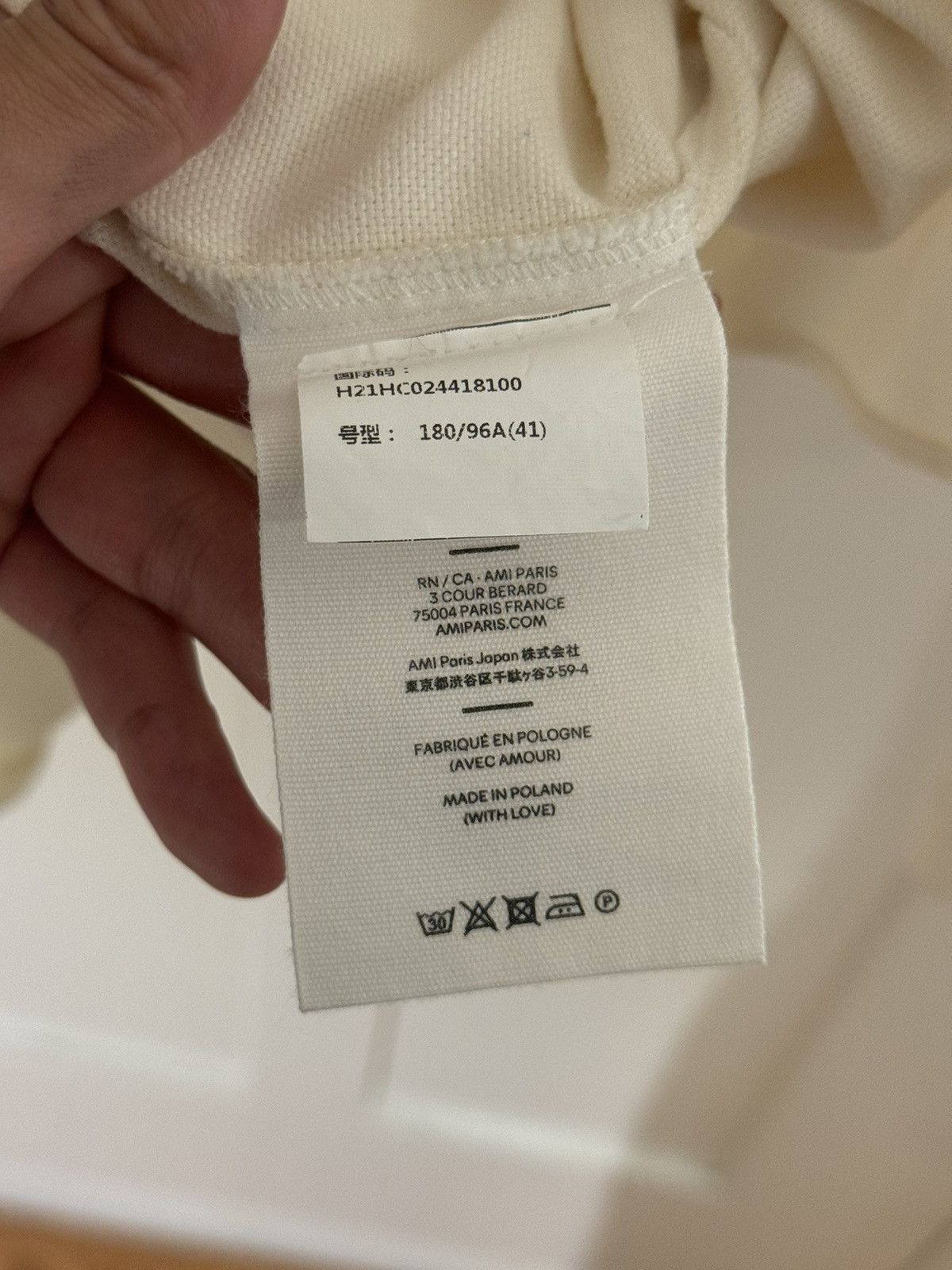 AMI Ami Off-White Logo Shirt Size US L / EU 52-54 / 3 - 5 Thumbnail