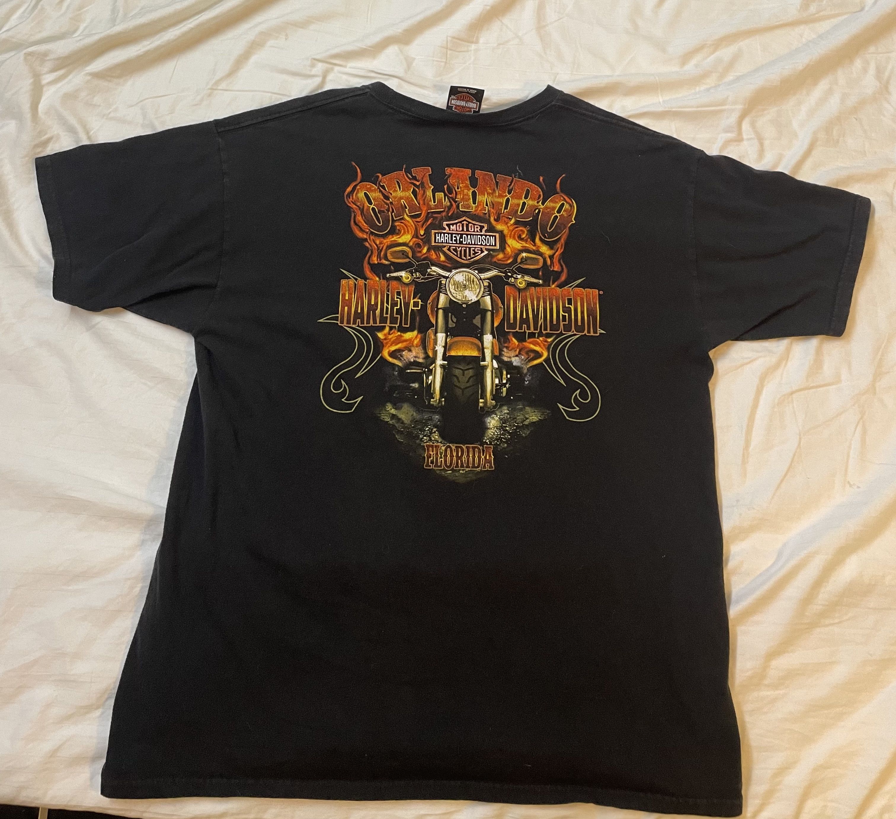 Harley Davidson Orlando Florida Harley Davidson Flames Shirt Size US L / EU 52-54 / 3 - 2 Thumbnail