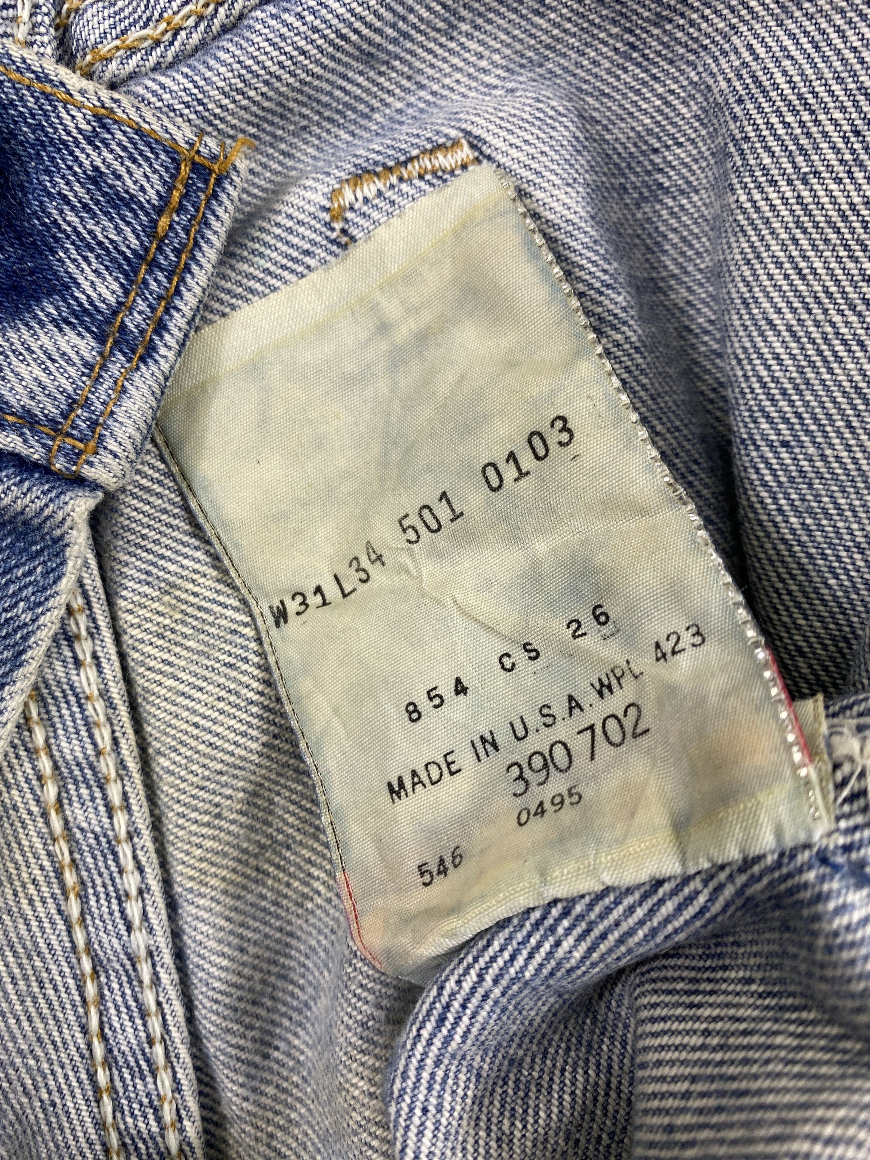 Levi's Distressed Blue Vintage 501 Levi's Jeans 31x33 Denim JN3457 Size US 31 - 10 Thumbnail