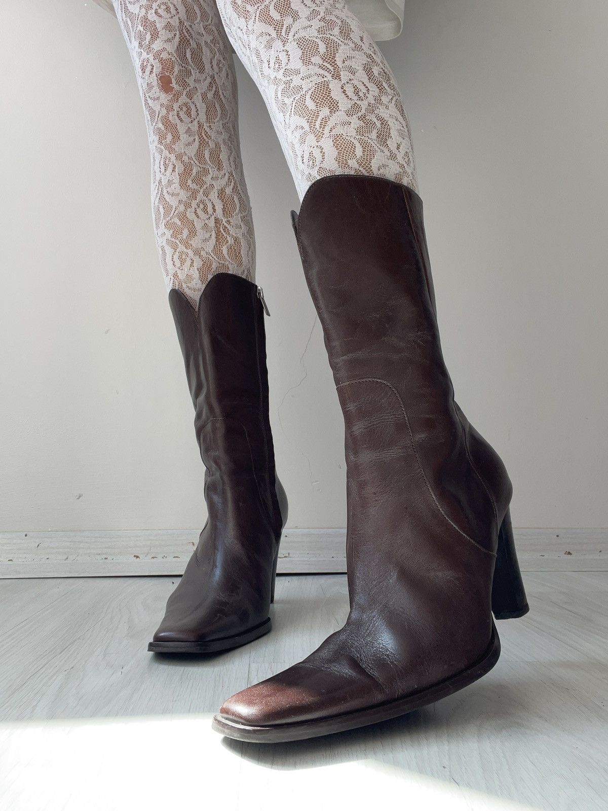 Vintage y2k leather boots Size US 6.5 / IT 36.5 - 3 Thumbnail