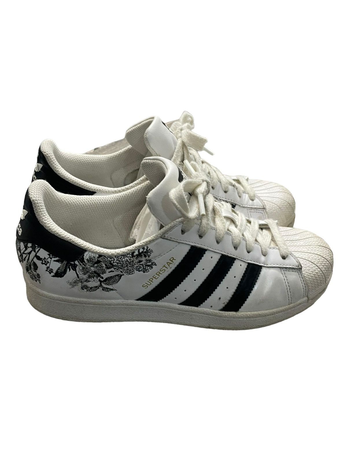 Adidas Adidas Floral Twist Shell Toe Superstar Sneakers Size US 8.5 / EU 41-42 - 6 Thumbnail